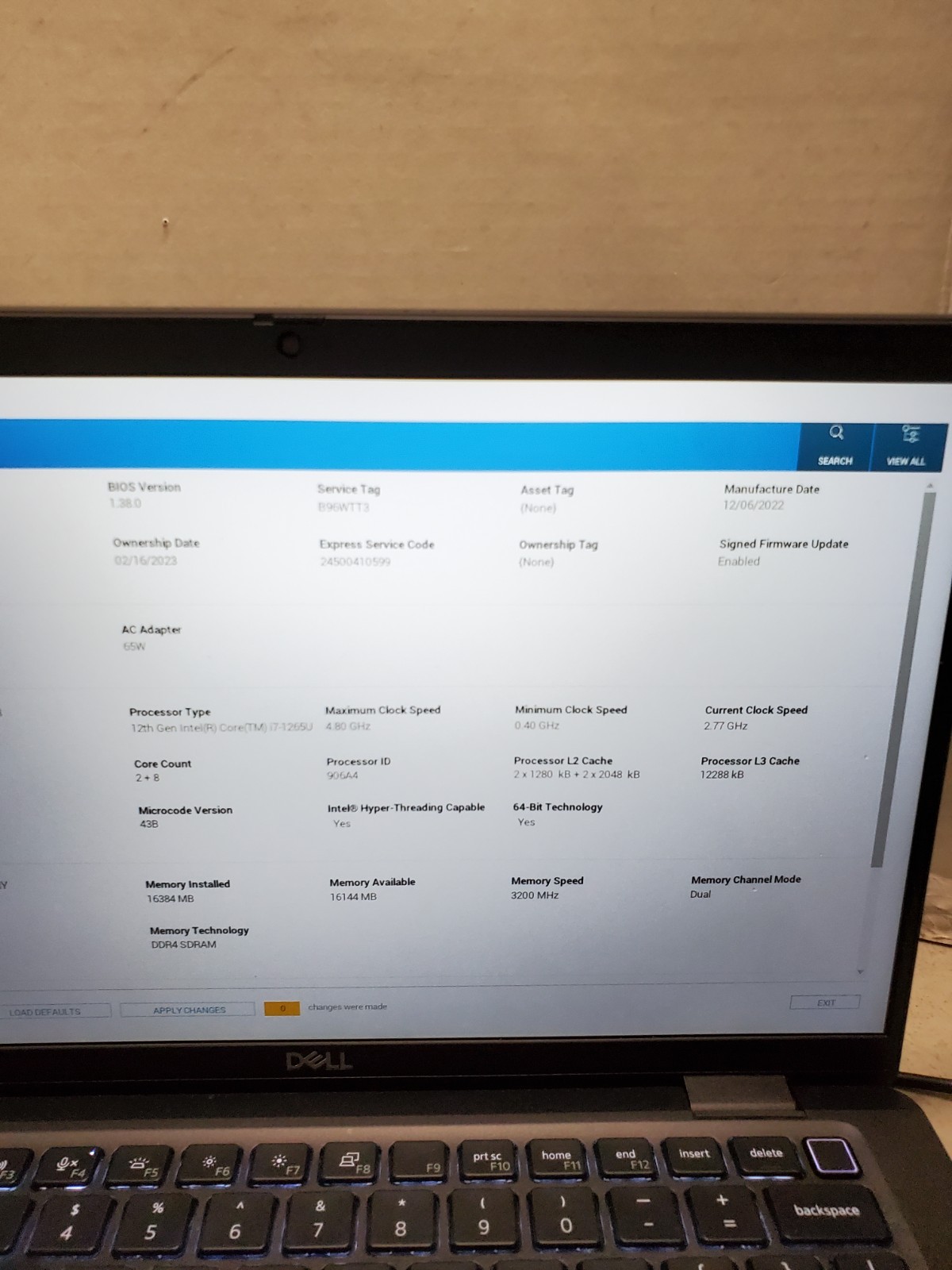 Dell Latitude 7430 14″ Laptop – i7-1265P 16GB RAM 256GB SSD Win11 NO BATTERY #69