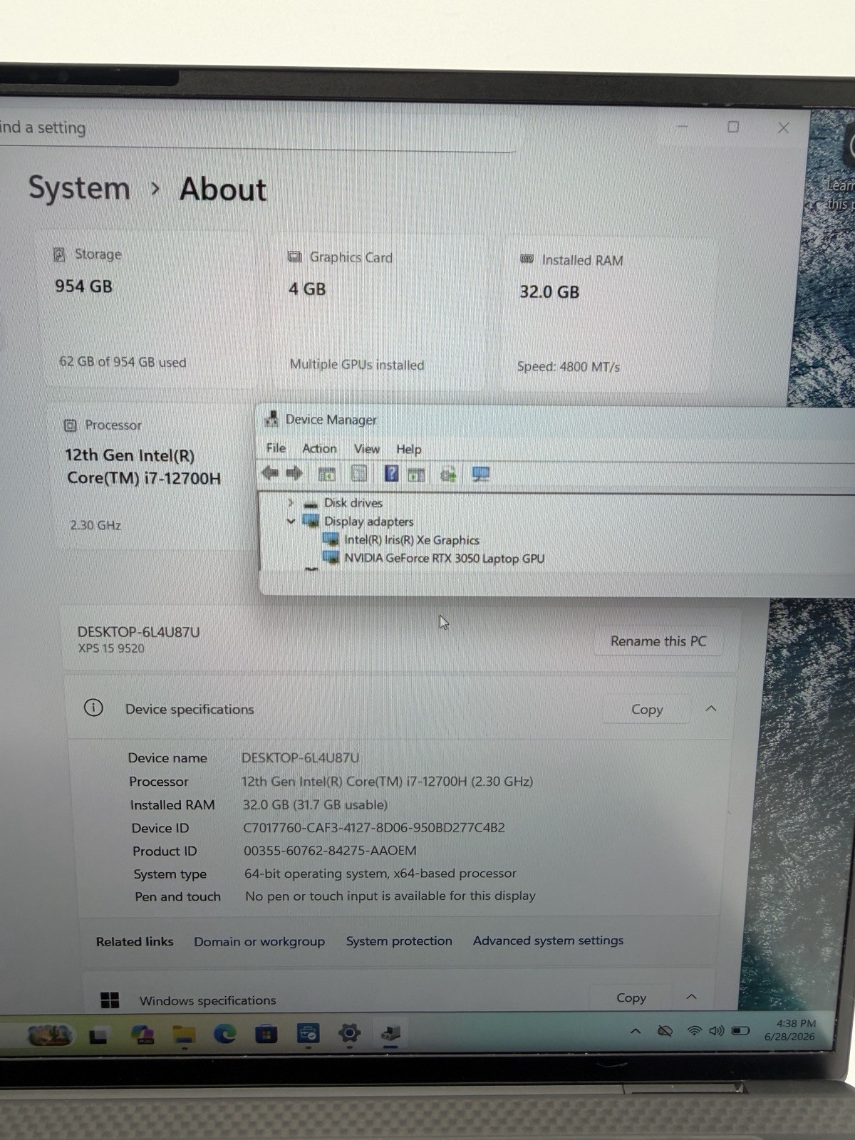 Dell XPS 15 9520 15.7″ Intel i7-12700H 32GB 1TB SSD RTX 3050 Ships Today !