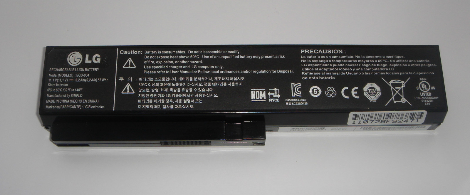 Original Battery Fujitsu-Siemens SW8 TW8 Gericom Gnote MR0378 HASEE HP550 HP56