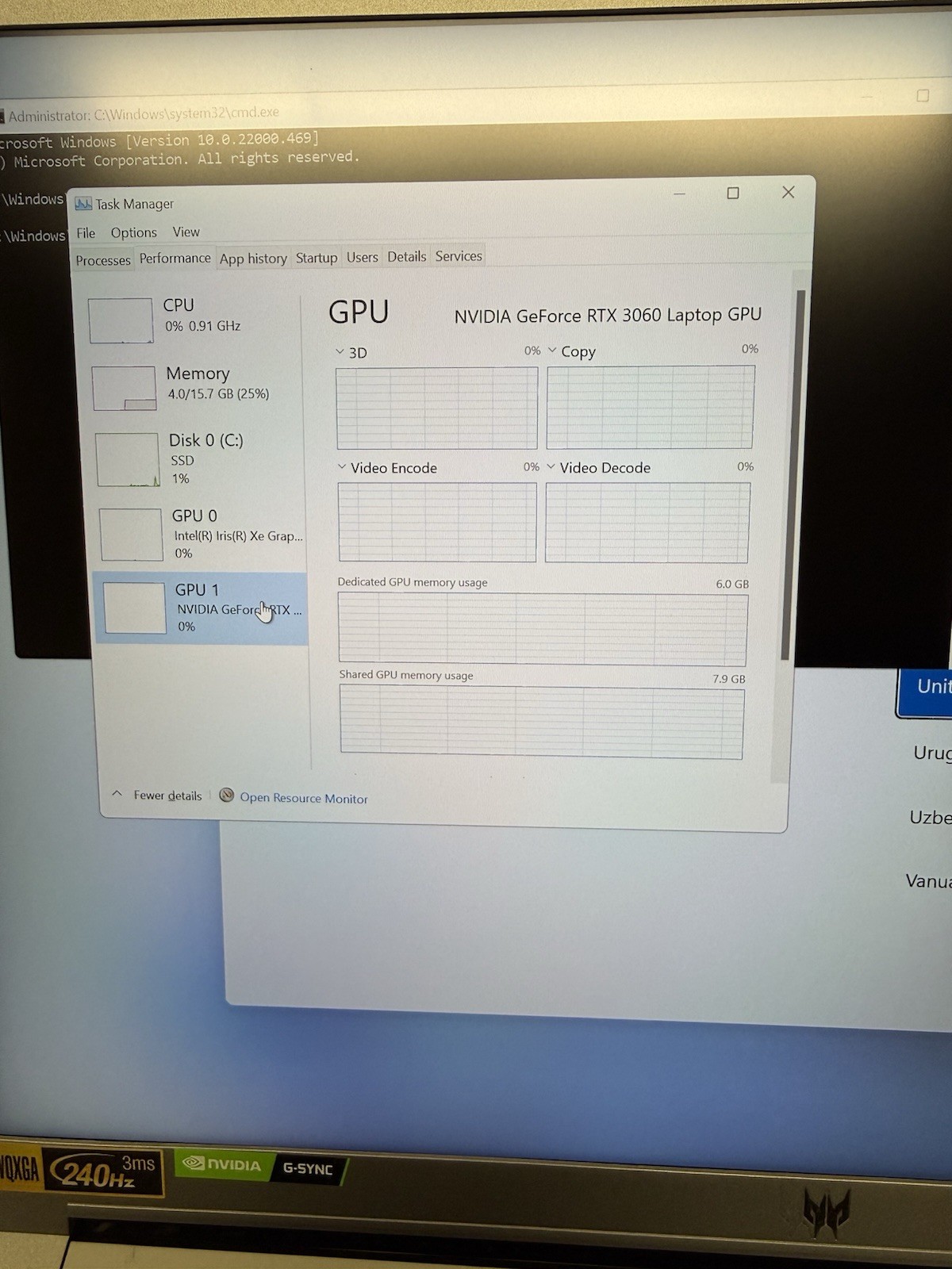 Acer Predator Triton 300 SE 16″WQXGA Intel i7 16GB RAM 1TB SSD RTX3060 Windows11