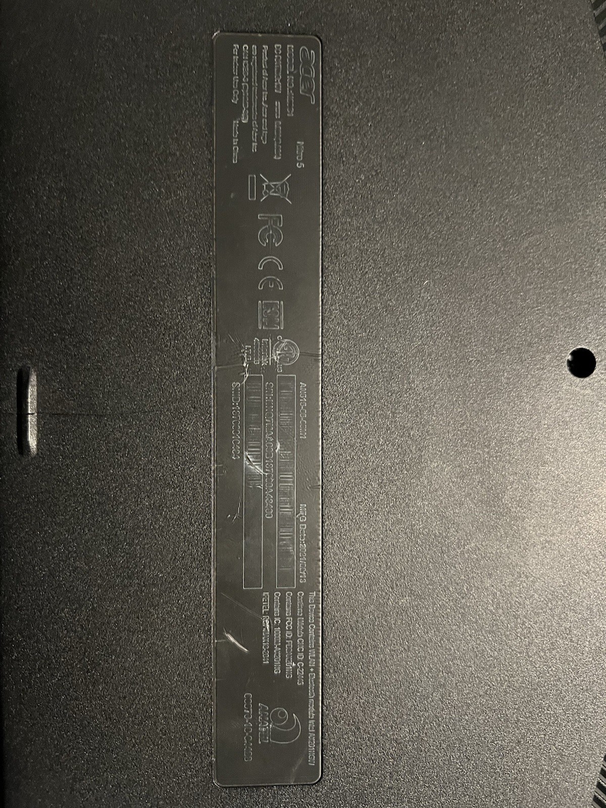 Acer Nitro 5 2021 Model