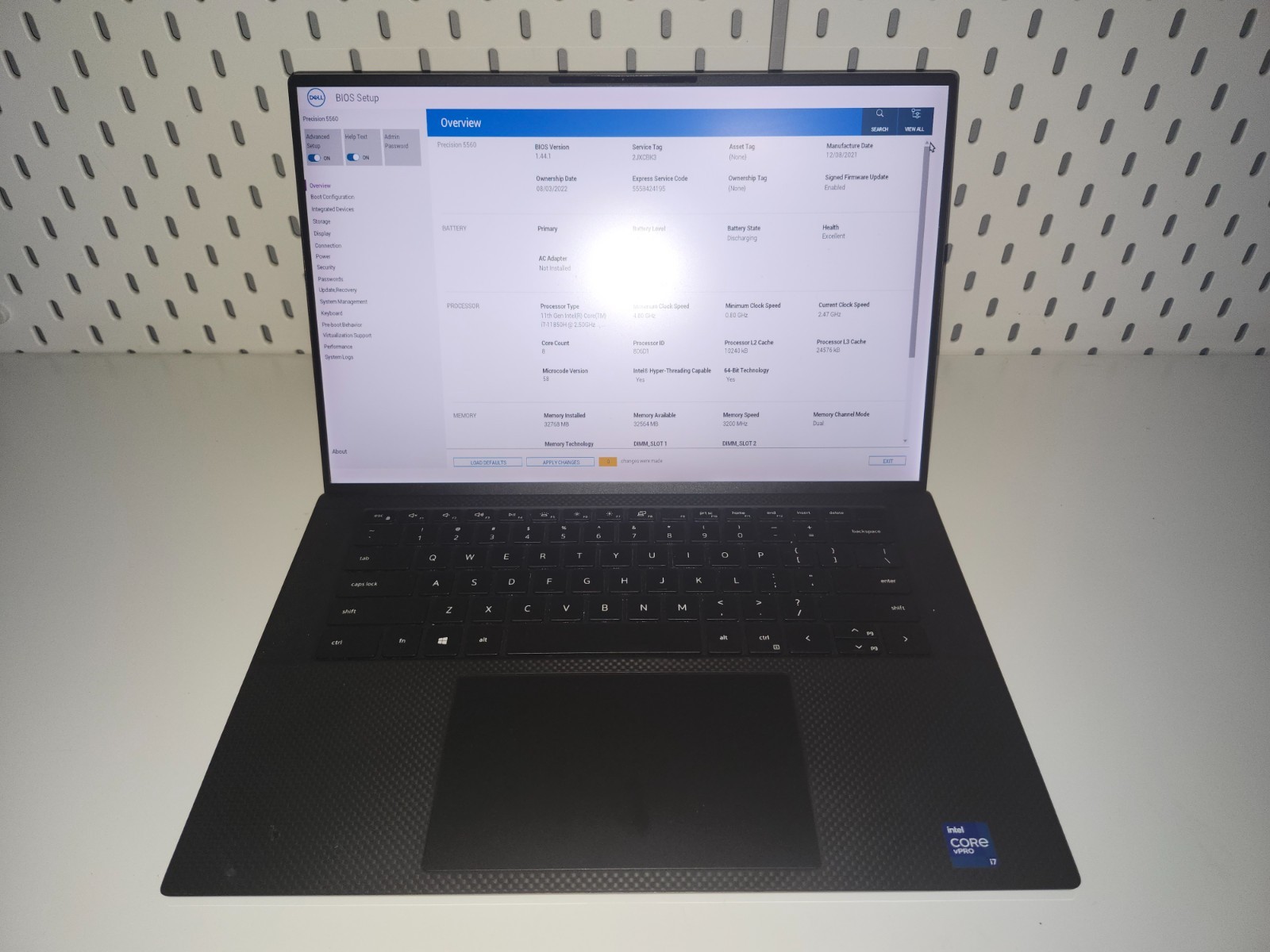 Dell Precision 5560 i7 32GB NVIDIA T1200 – New Battery, Repasted