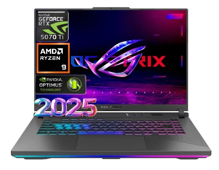 NEW Asus 2025 ROG Strix G16 16″ FHD 165Hz NVIDIA RTX 5070Ti 12GB Ryzen 9 8940H