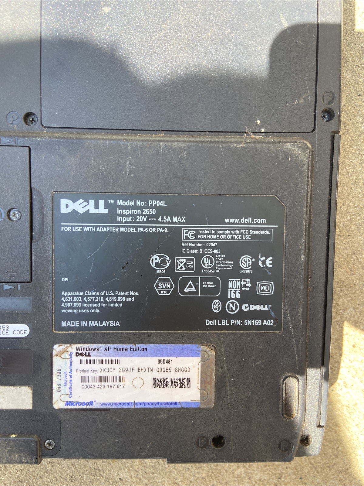 Dell Inspiron PP04L – PARTS ONLY