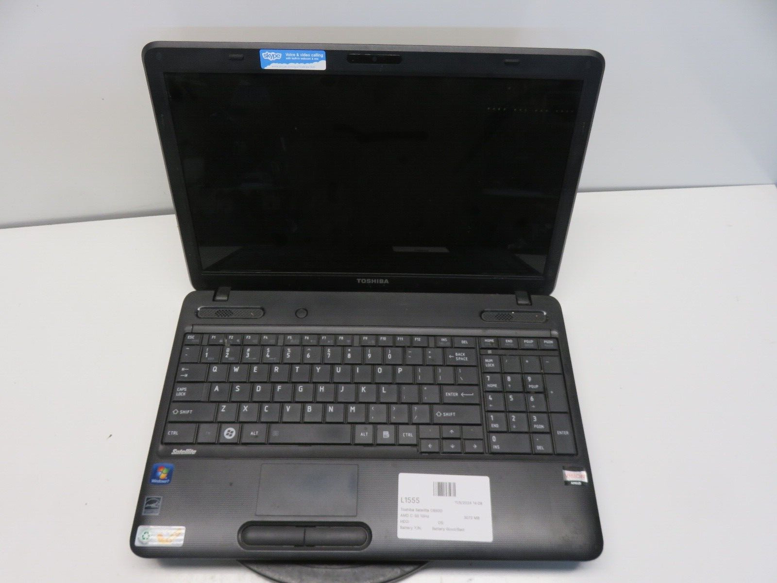 Toshiba Satellite C650D AMD C-50 1GHz 3072 MB NO HDD No Batt