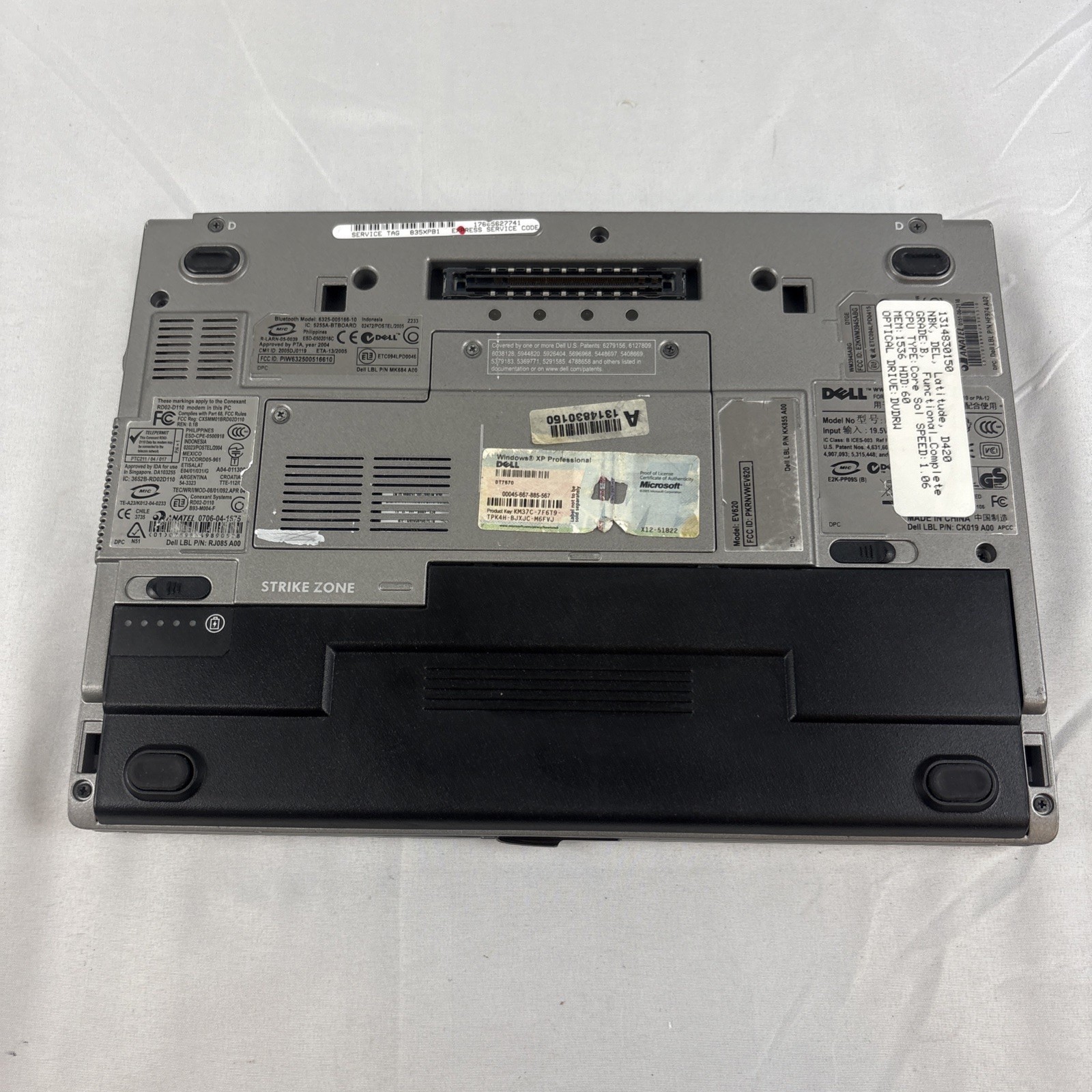 Dell Latitude D420 Intel Core Solo DDR2 HDD 60GB Windows XP w/ Charger