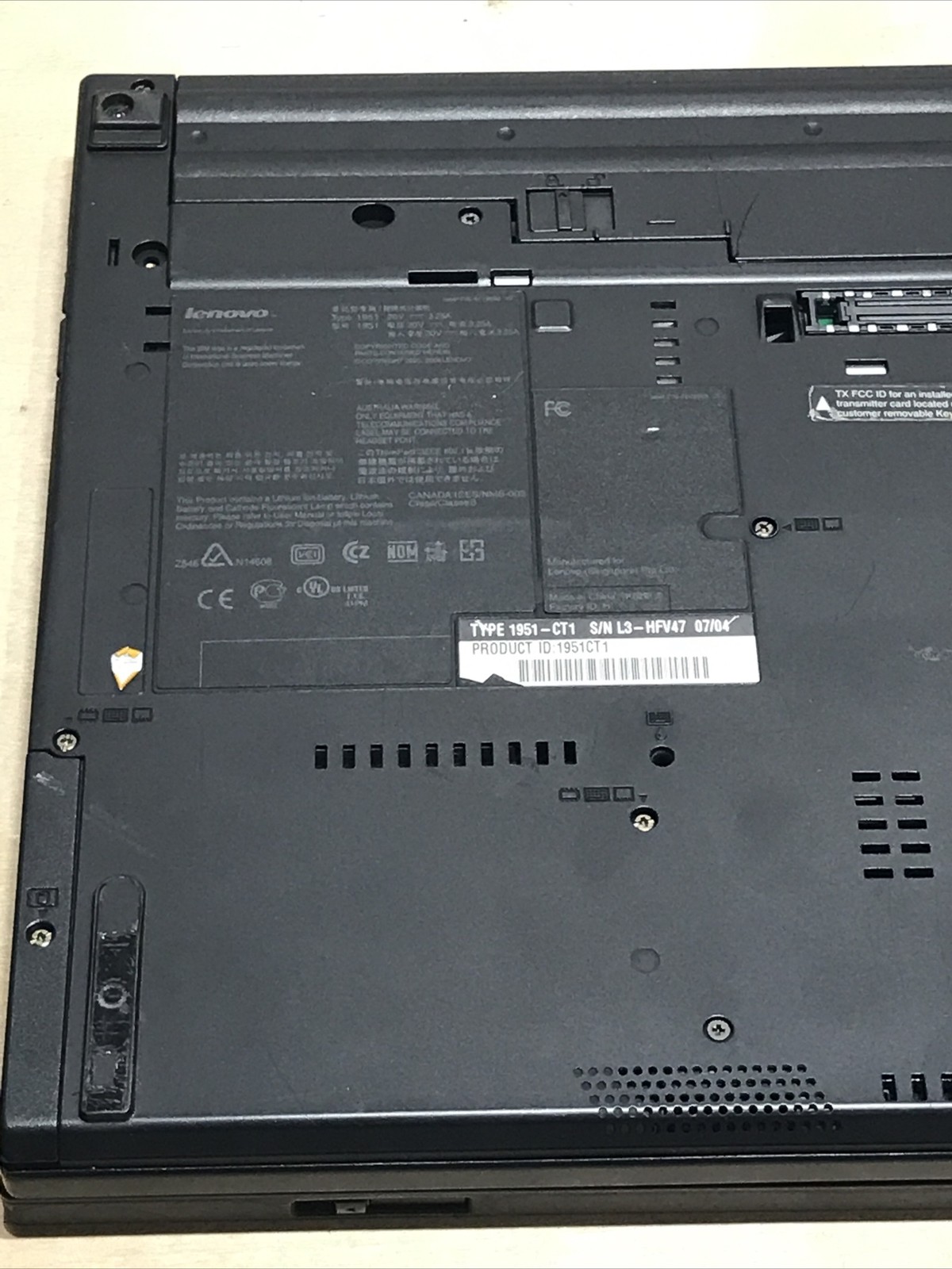 Lenovo ThinkPad T60 14.1″ Vintage Laptop Type 2007-4CU NO Power Cable