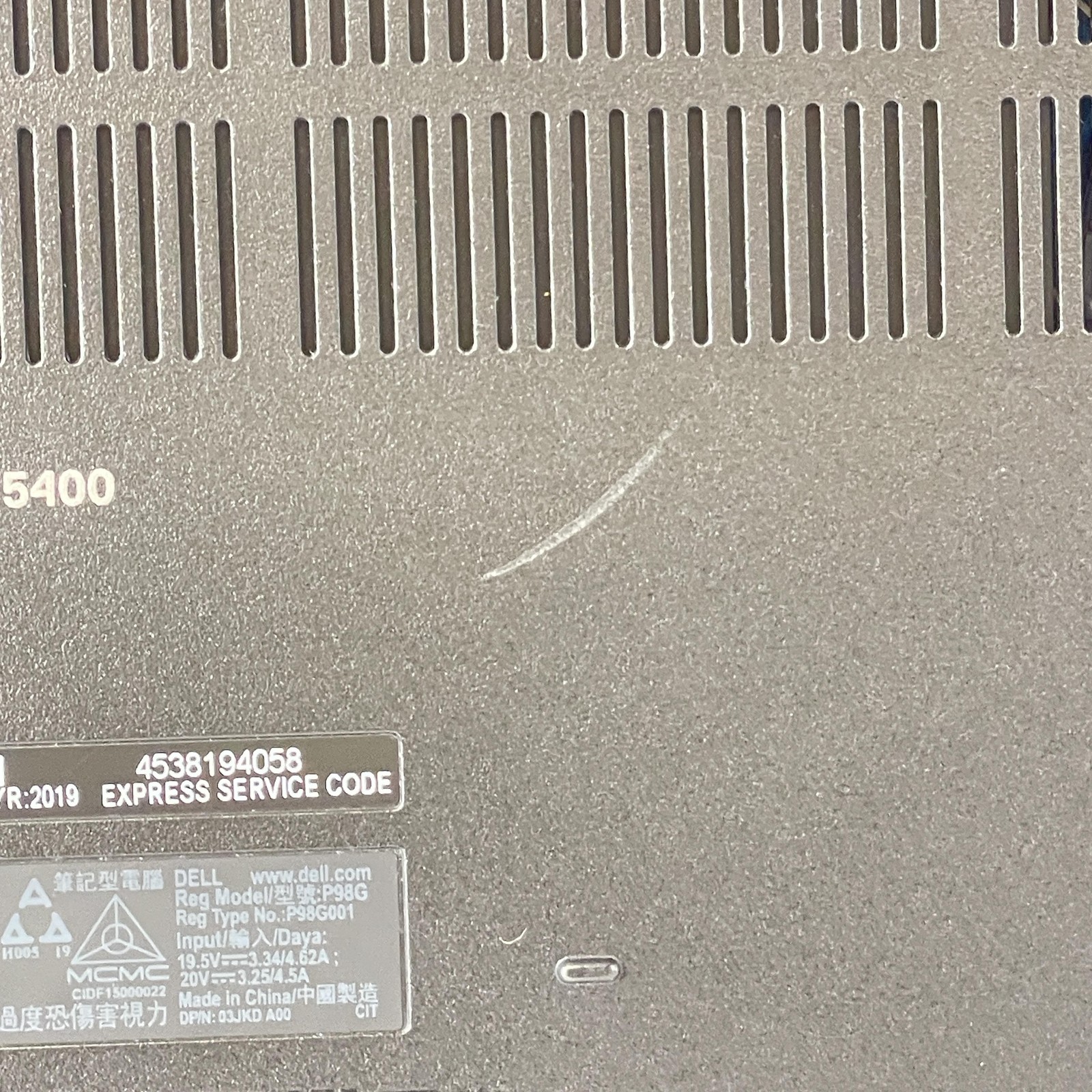 Dell Latitude 5400 14 Black HD i7-8665U 1.90GHz 16GB 500GB SSD Good BAD BATTERY