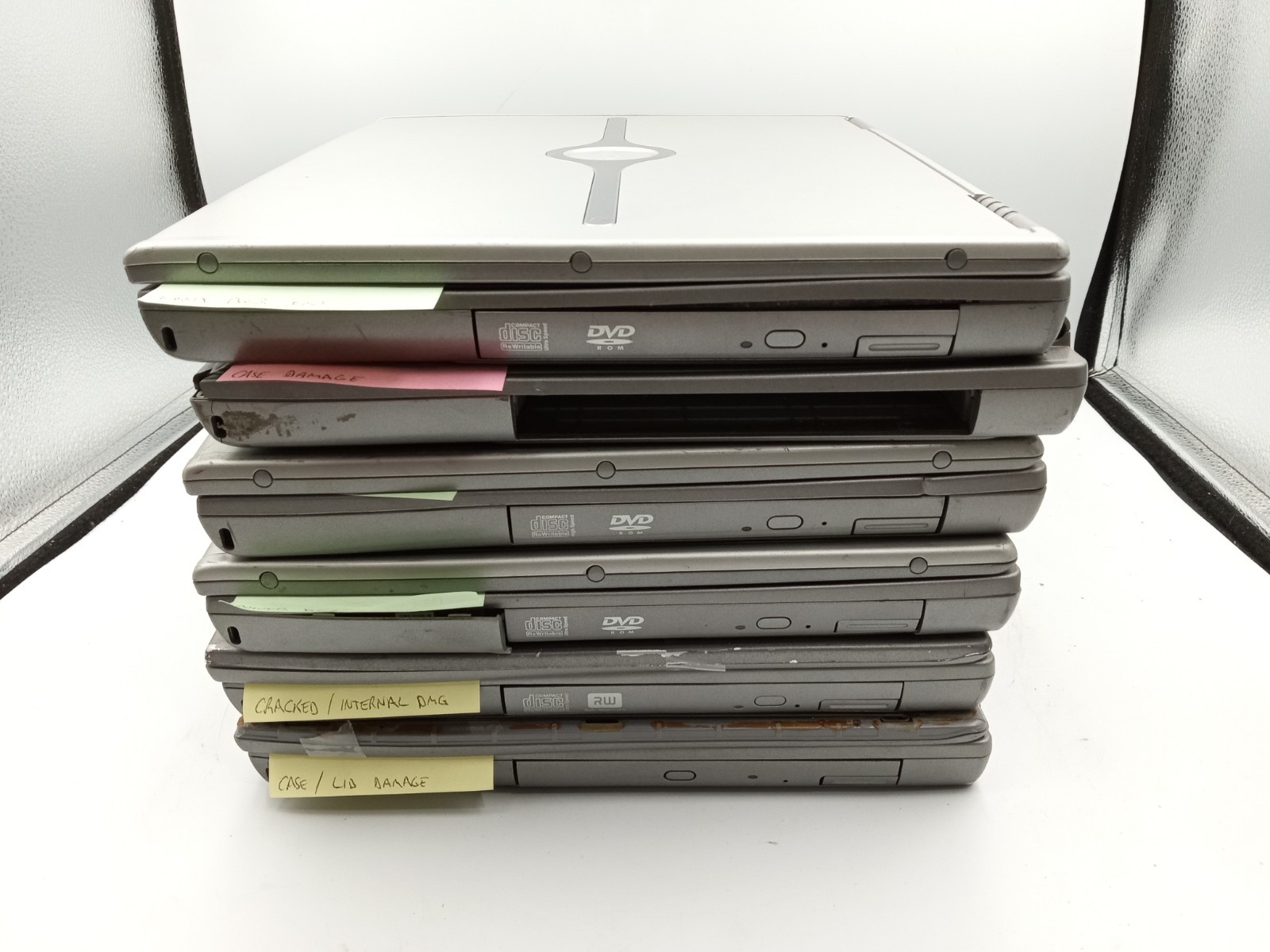 Lot of 6 – Dell D600 / 600m 14″ Laptops Intel Pentium CPU – PARTS / REPAIR -RR