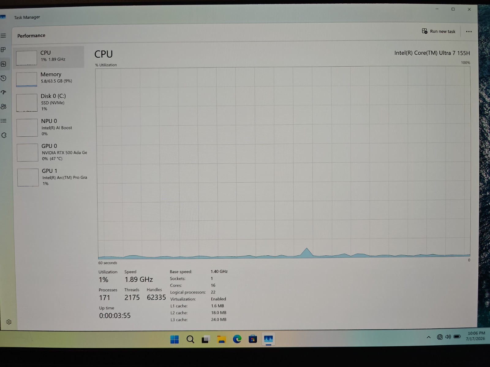 Lenovo ThinkPad P16s Gen 3 16in Core Ultra 7 155H 64GB 1TB SSD Win 11 Pro OLED