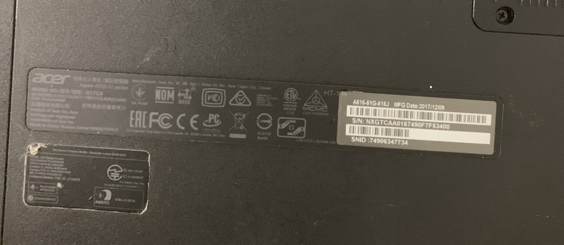 Lot Of 3 Mixed Acer Aspire Laptops For Parts