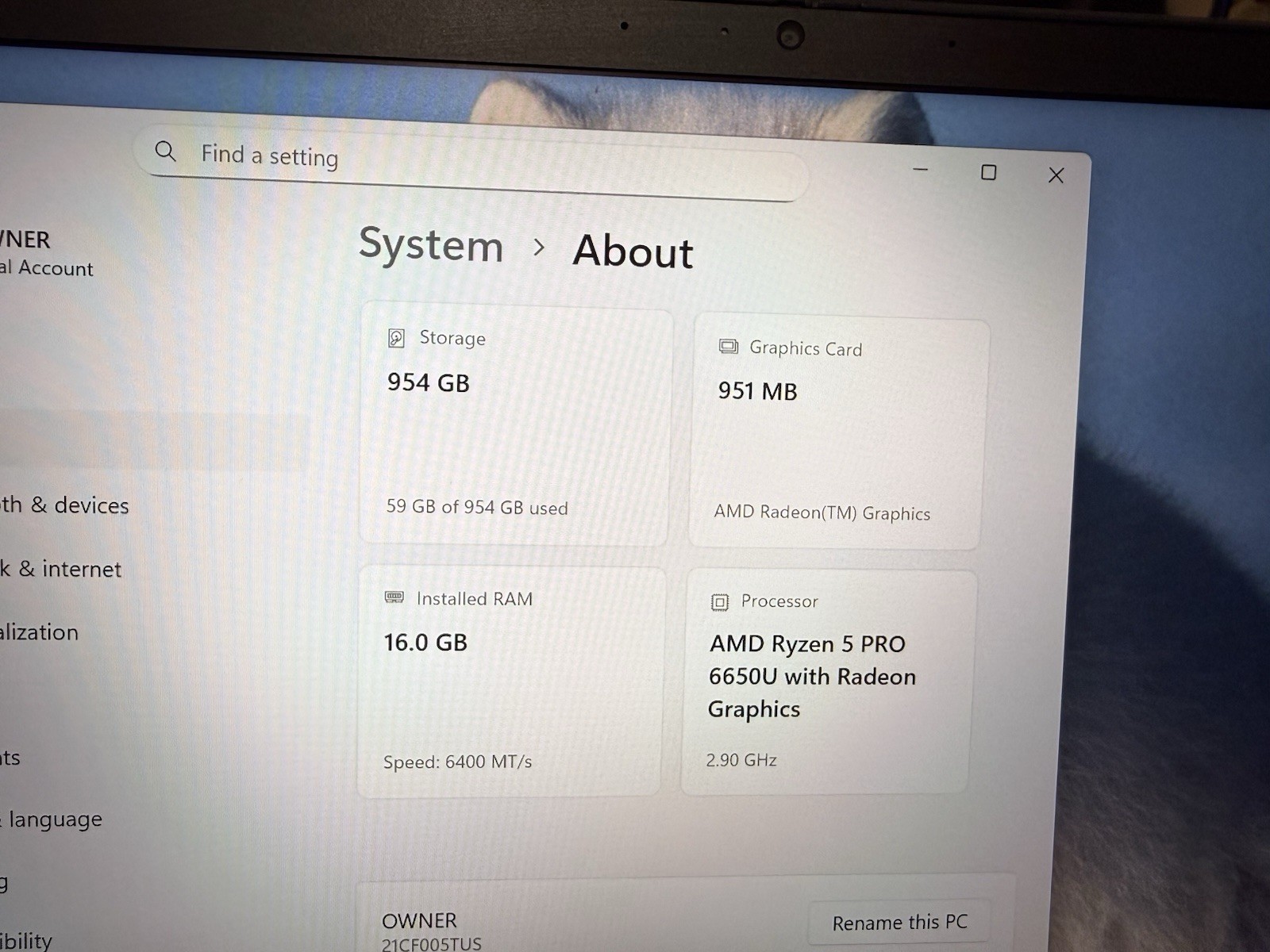 Lenovo ThinkPad T14 Gen 3 AMD Ryzen 5 Pro 6650U-16GB 1tb SSD Win11P Touch Screen