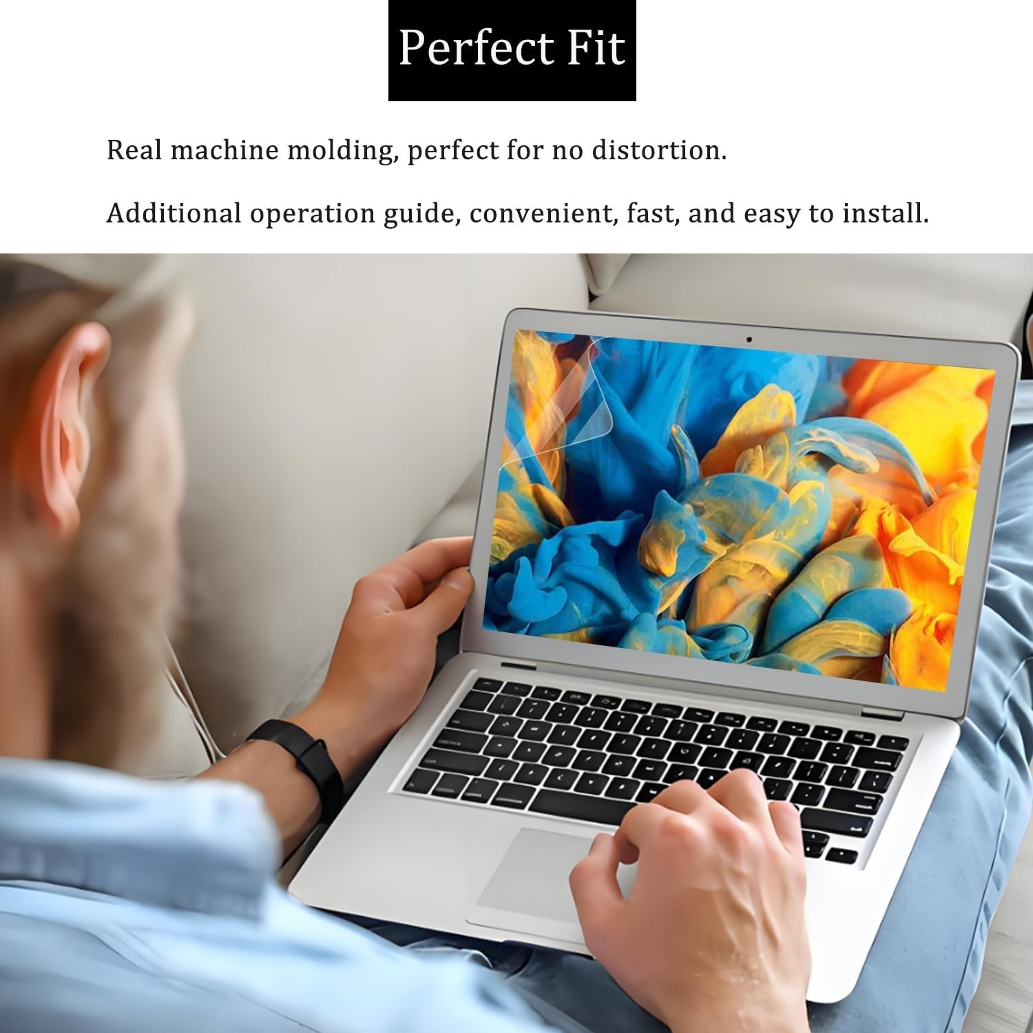 2 Pack Anti Blue Light Glare Screen Protector for 2024 2023 Lenovo Yoga 7/Yoga 7