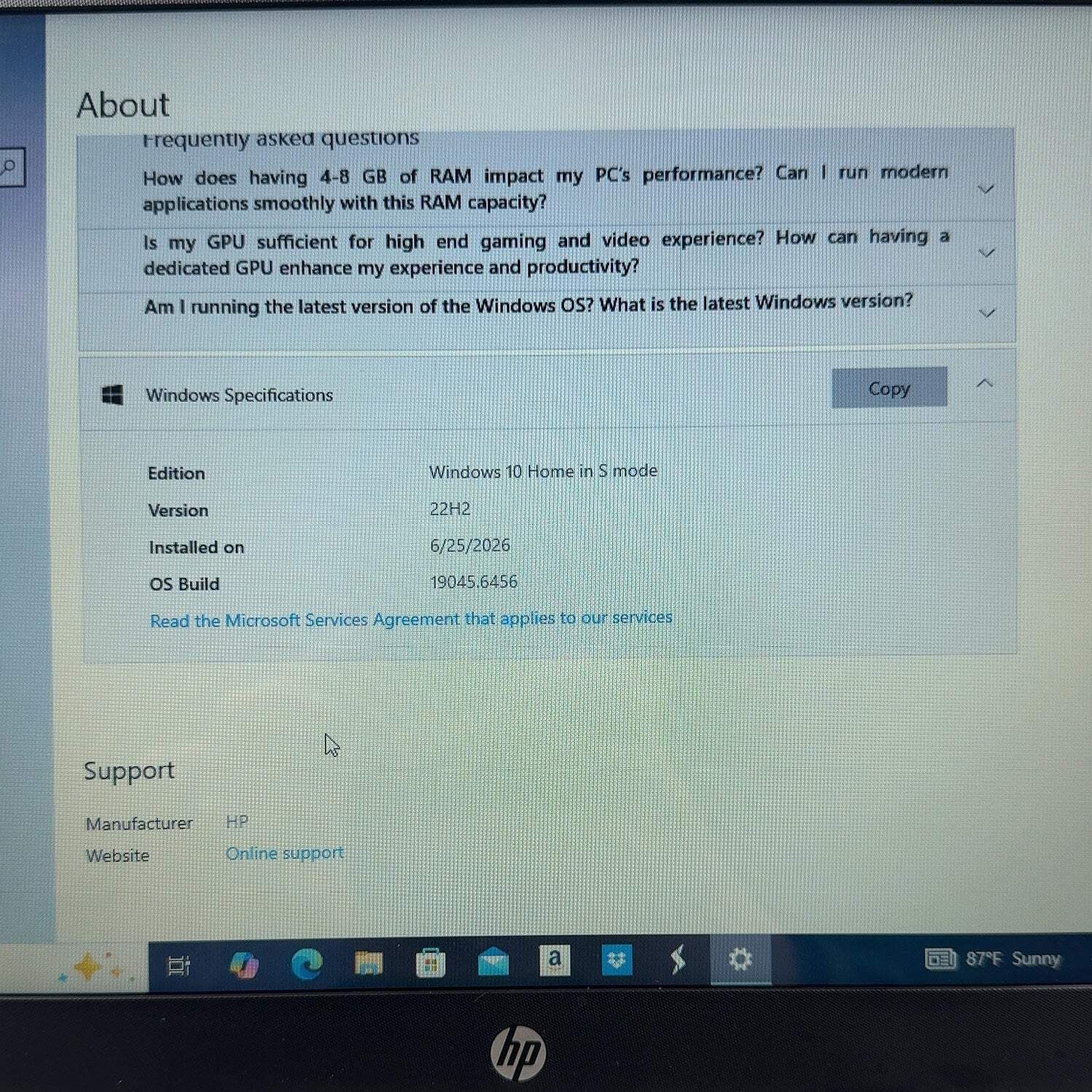 HP NoteBook 14-dk0002dx A9-9425 3.10 4GB RAM 128GB SSD