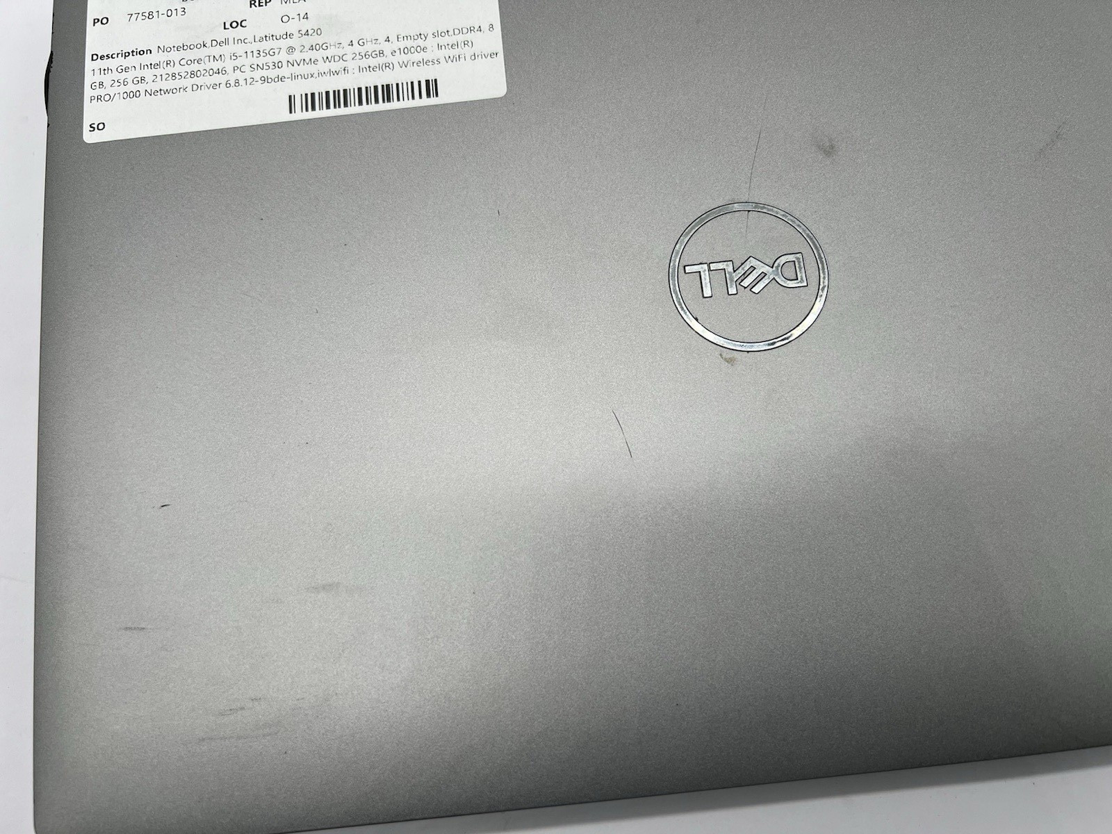 Dell Latitude 5420, i5-1135G7, @ 2.40GHz, 8GB RAM, 256GB NVMe-No OS/Charger