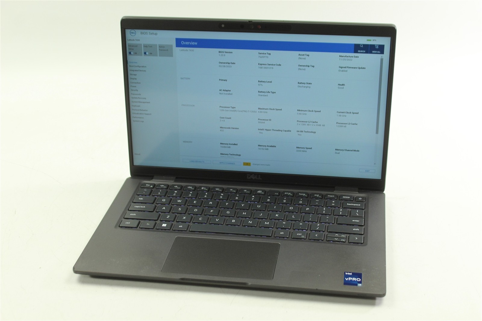 Dell Latitude 7430 14″ FHD Touch i7-1265U 1.8GHz 256GB SSD 16GB RAM NO OS