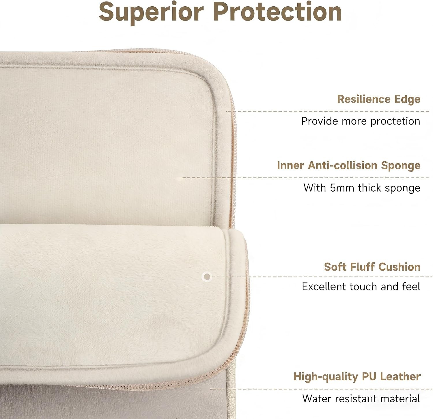 15-16 inch Laptop Sleeve Compatible with MacBook Air 15 M4 A3241 M3 A3114 M2 A29