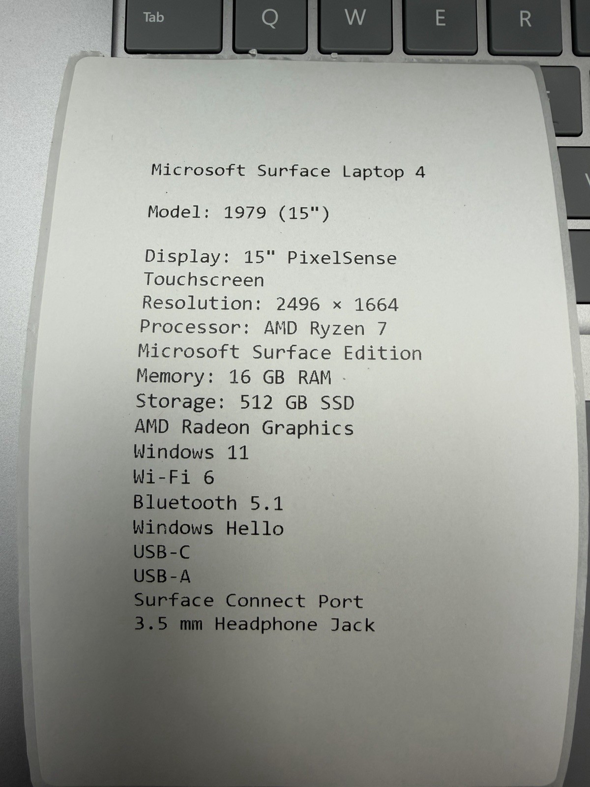 Microsoft Surface Laptop 3 And 4, i5 8GB, 256GB SSD, Ryzen 7, See Pics For Specs