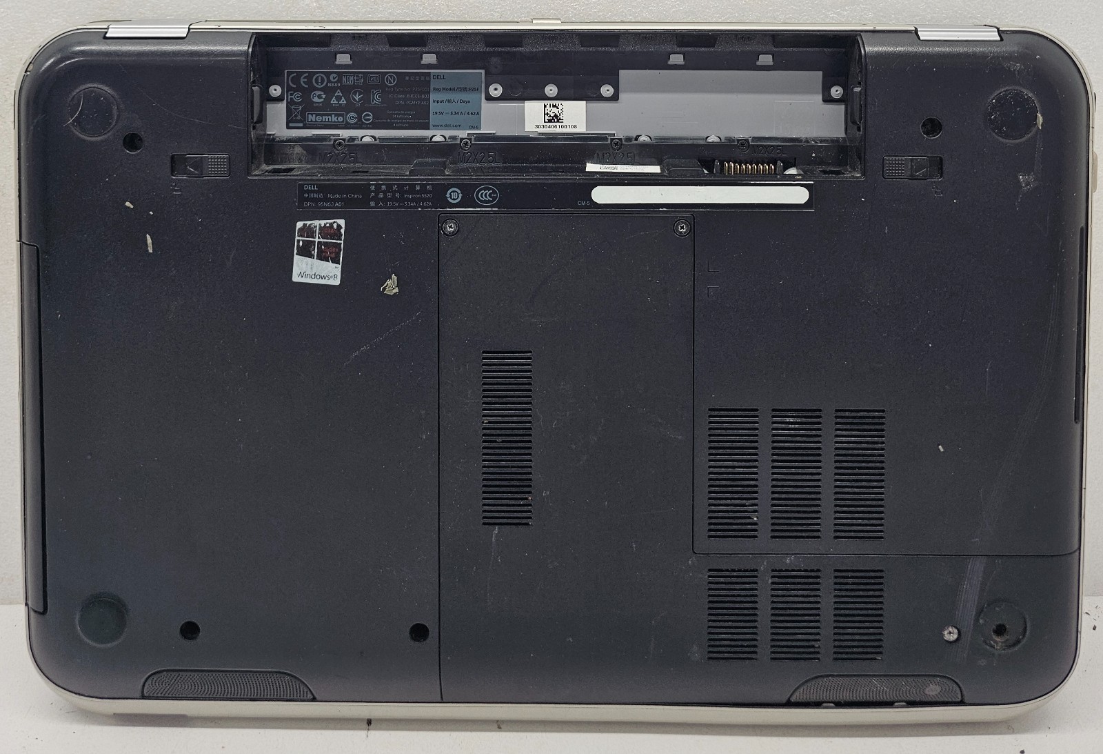 Dell Inspiron 5520 15.6” Laptop Intel NO RAM/HD/OS/BATT/POWER (FL)