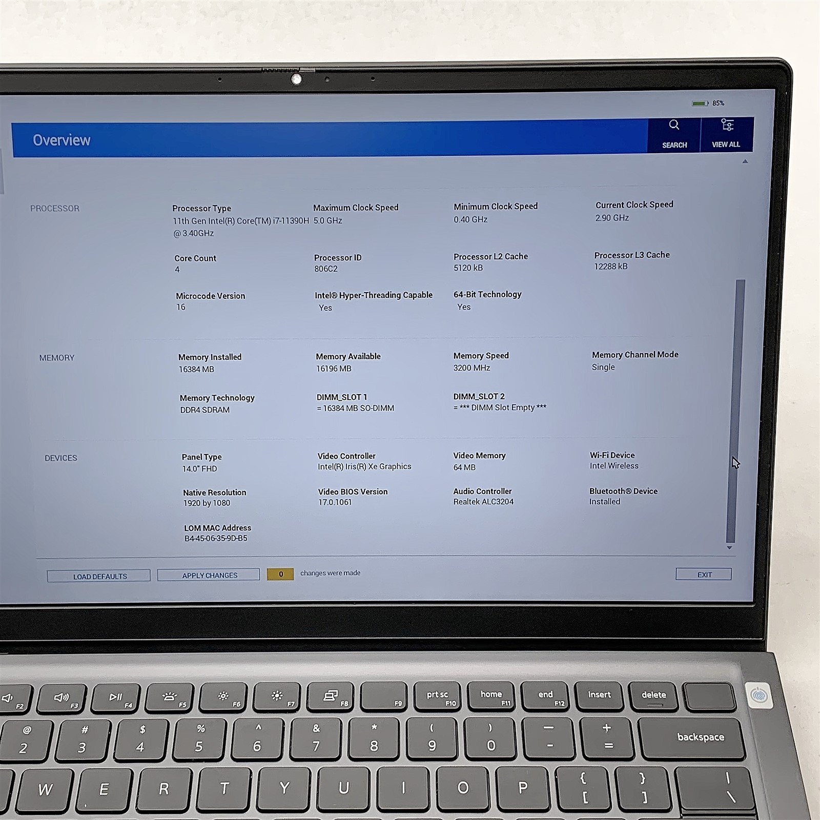 Dell Vostro 5410 Laptop Intel i7 11390H 3.40GHZ 14″ FHD 16GB 1TB NVMe Windows 11