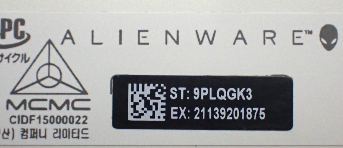 Alienware x15 R1 Intel i7-11800H 2.30GHz 32GB RAM RTX 3070 NO OS/SSD/CHARGER