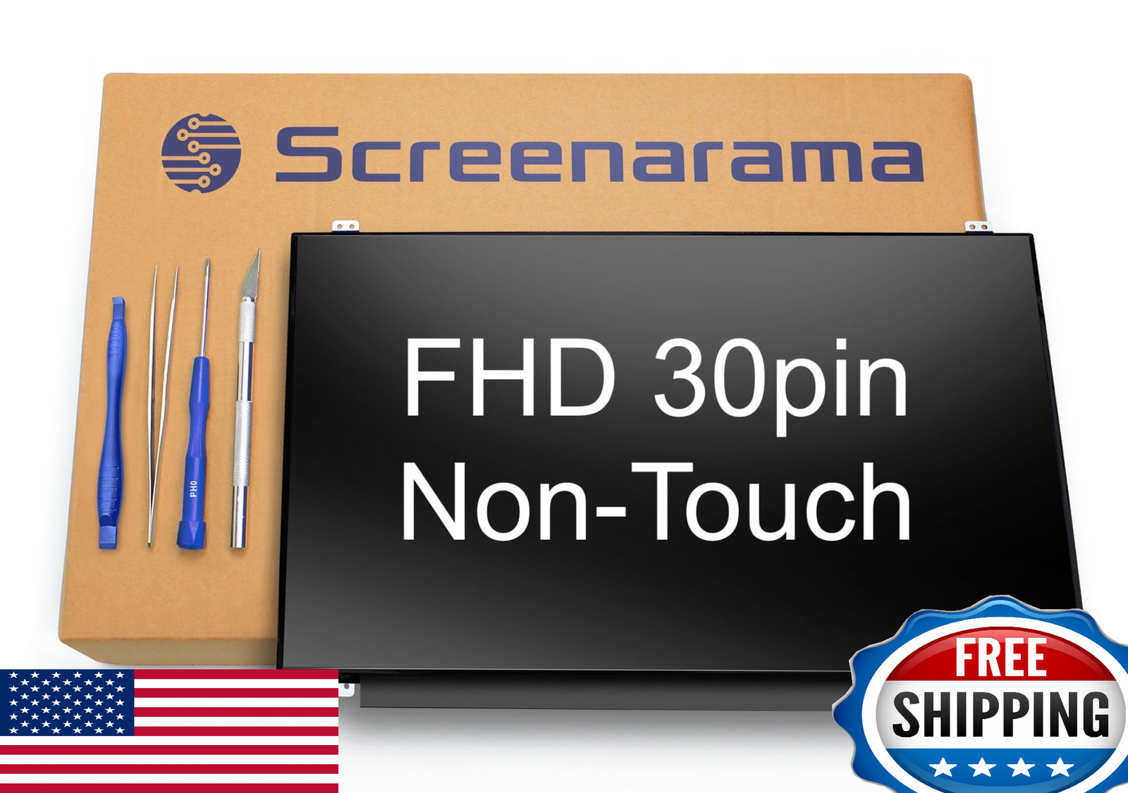 SCREENARAMA New Screen Replacement for B156HTN03.8 FHD 1920×1080 Matte LCD LED D