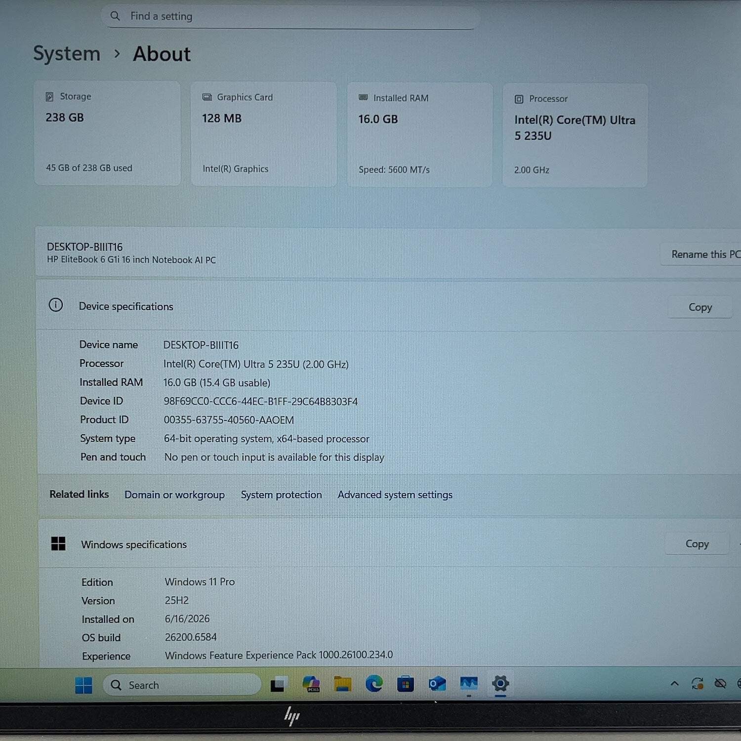 HP EliteBook CY5P9UP#ABA 14″ Ultra 5 235U 2.0GHz 16GB RAM 256GB SSD