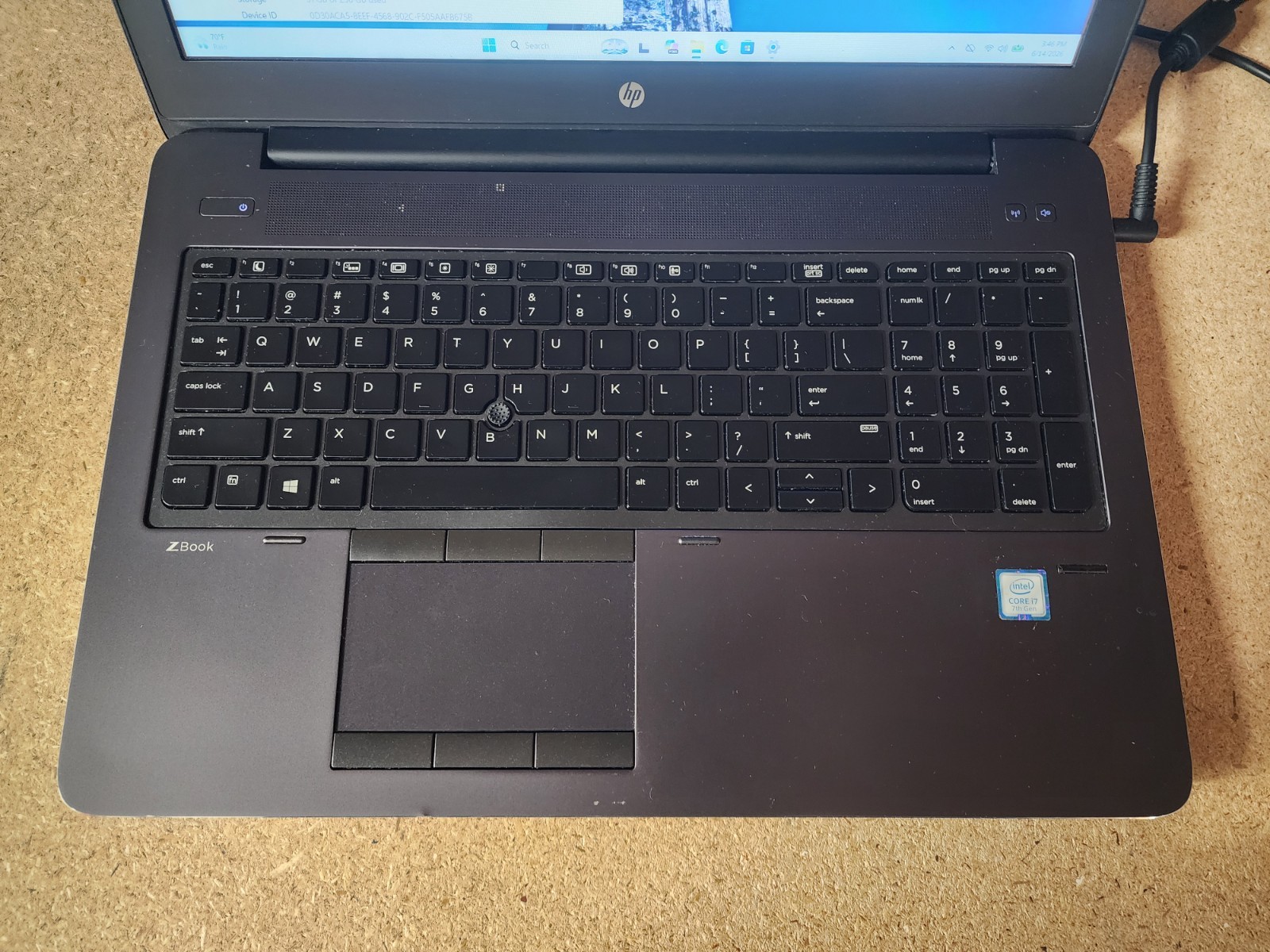 HP ZBook 15 G4 i7-7700HQ 2.8GHz 16GB RAM 256GB SSD Win 11 Pro Quadro M1200