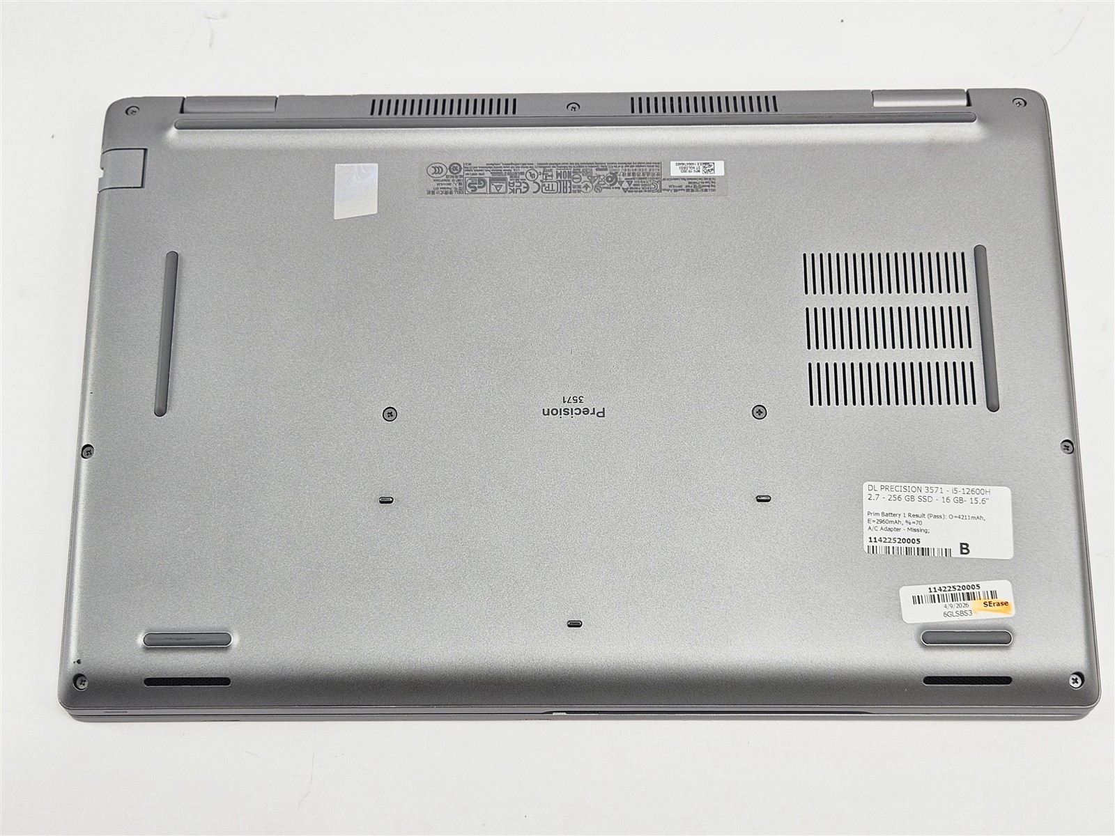 Dell Precision 3571 P104F 15.6″ i7-12800H 2.4GHz 16GB 256GB T600 Gray No OS