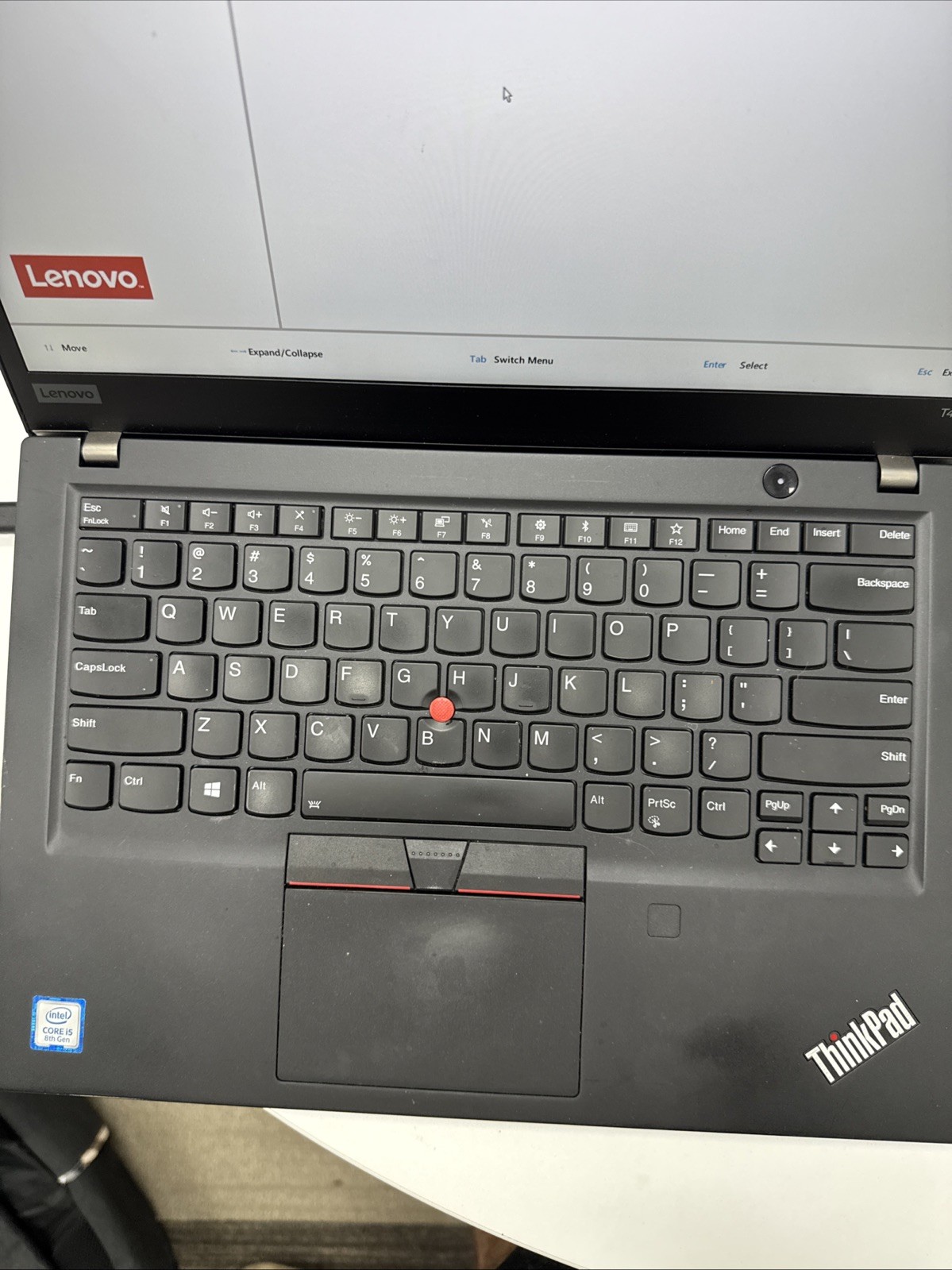 lenovo thinkpad T490s i5 (boots to bios)