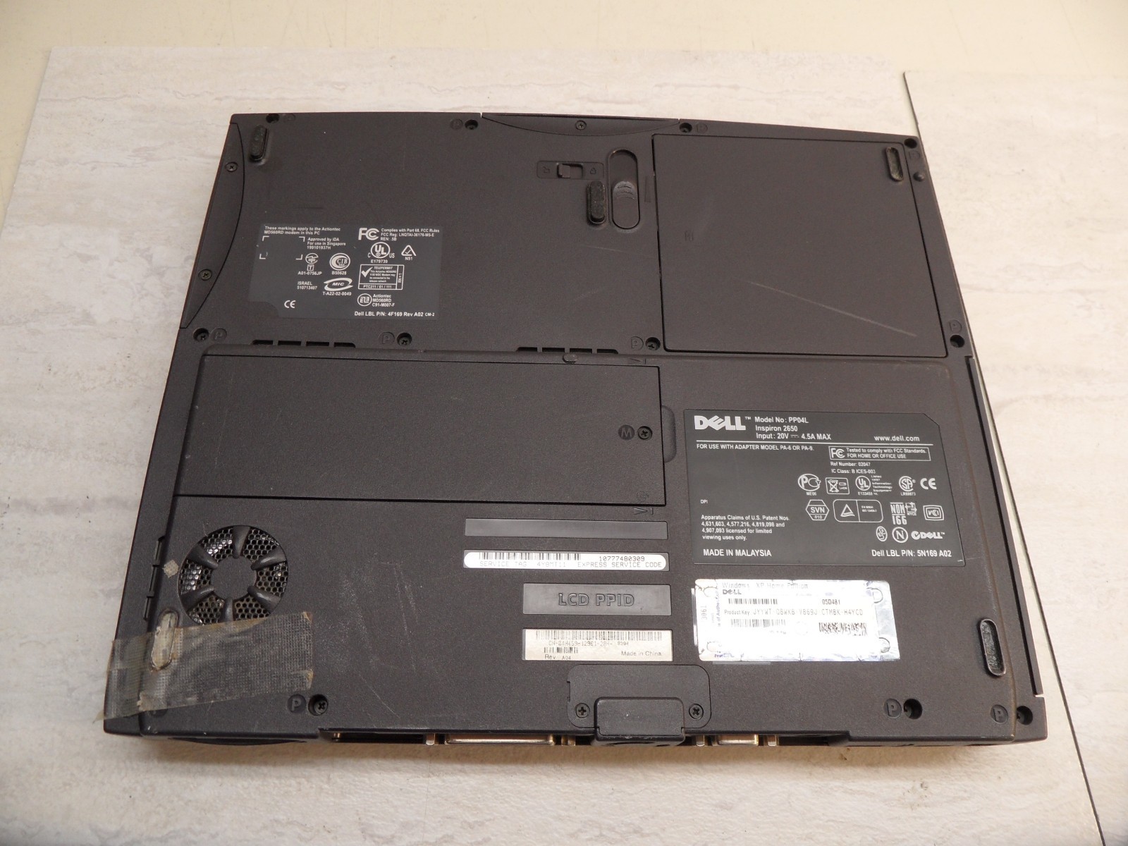 Dell Inspiron 2650 Laptop 4 Parts Posted Bios No Hard Drive *