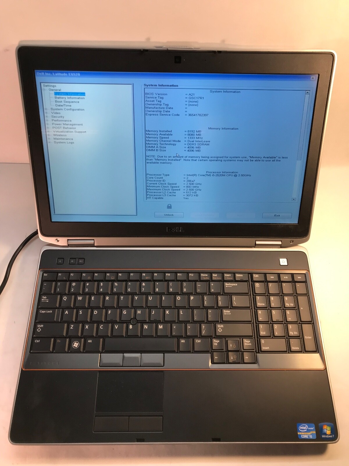 LOT OF 2- Dell Latitude E6520 15″ Intel Core i5-2520M -BOOT TO BIOS -MZ
