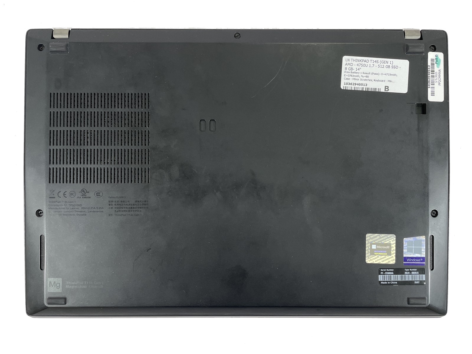 Lenovo ThinkPad T14s Gen 1 Laptop Ryzen 7 Pro 4750U 512GB SSD 8GB RAM – Win 11