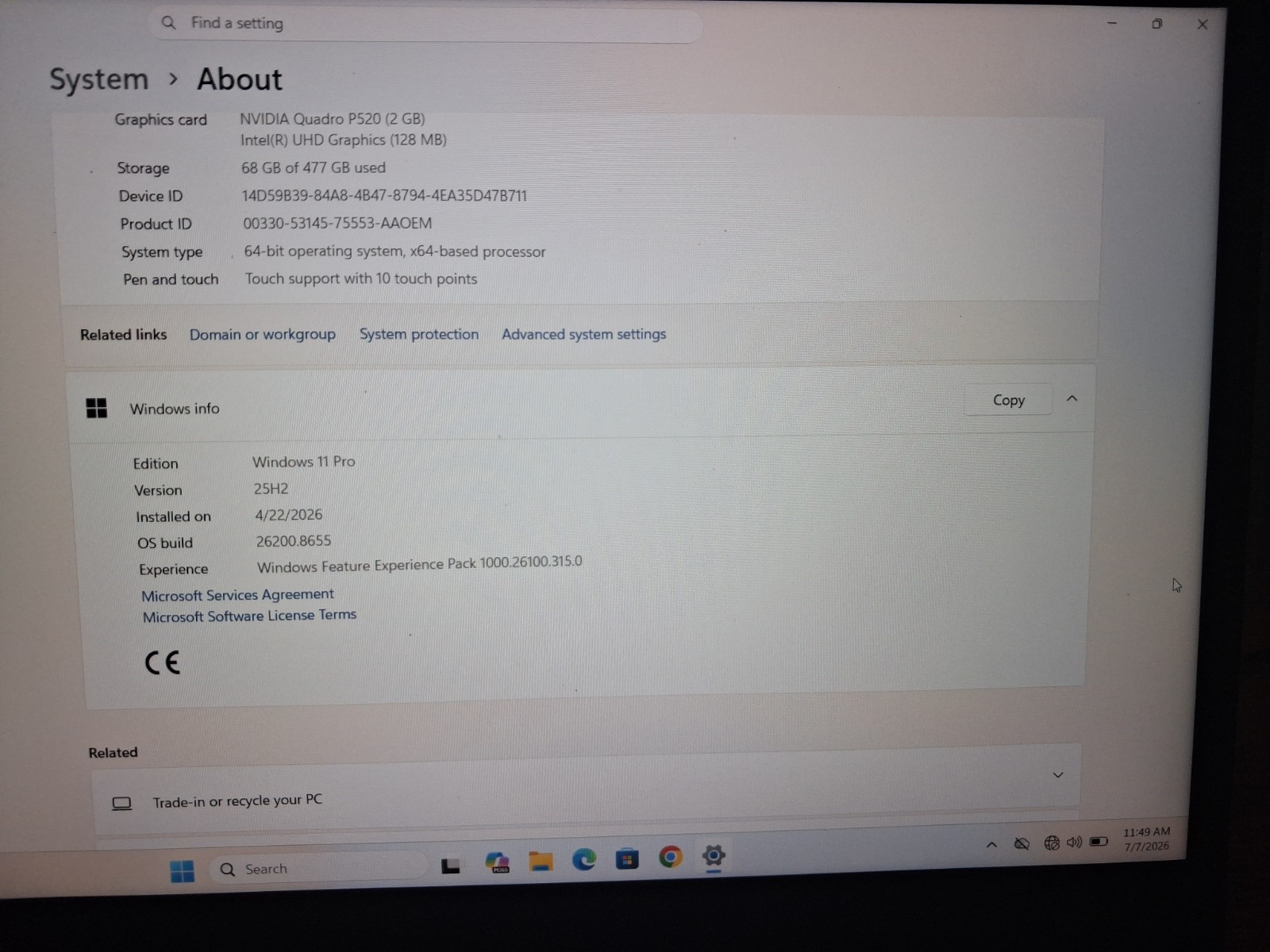 lenovo thinkpad p15 gen 1