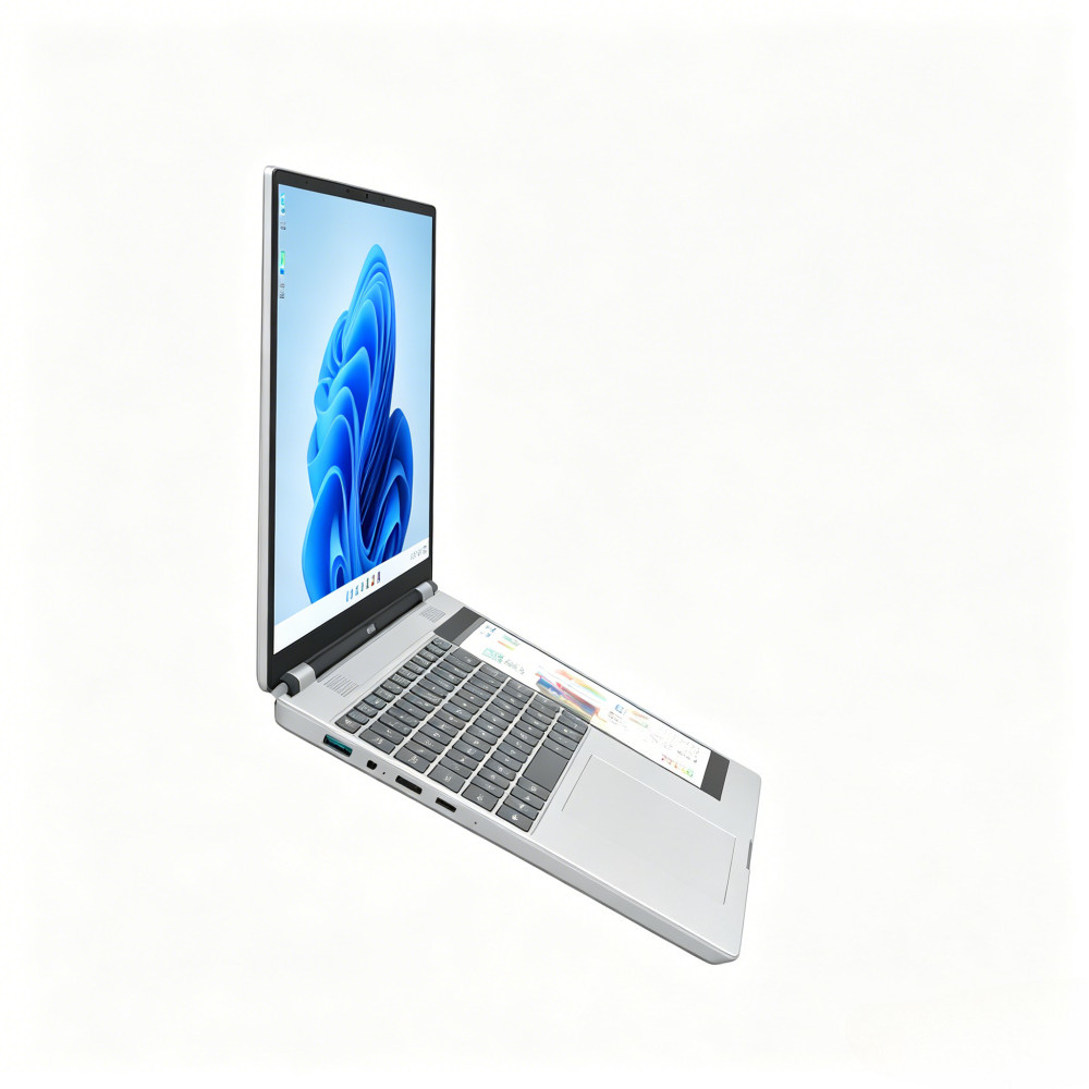15.6″+7″ Dual Touch Laptop Intel N150 16GB DDR4 RGB Face ID Windows Notebook