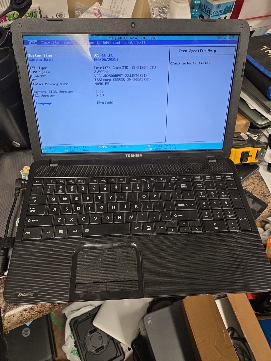 Toshiba Satellite C655-S5128 15.6in. (Intel Core i3 1st Gen., 2.50GHz,…