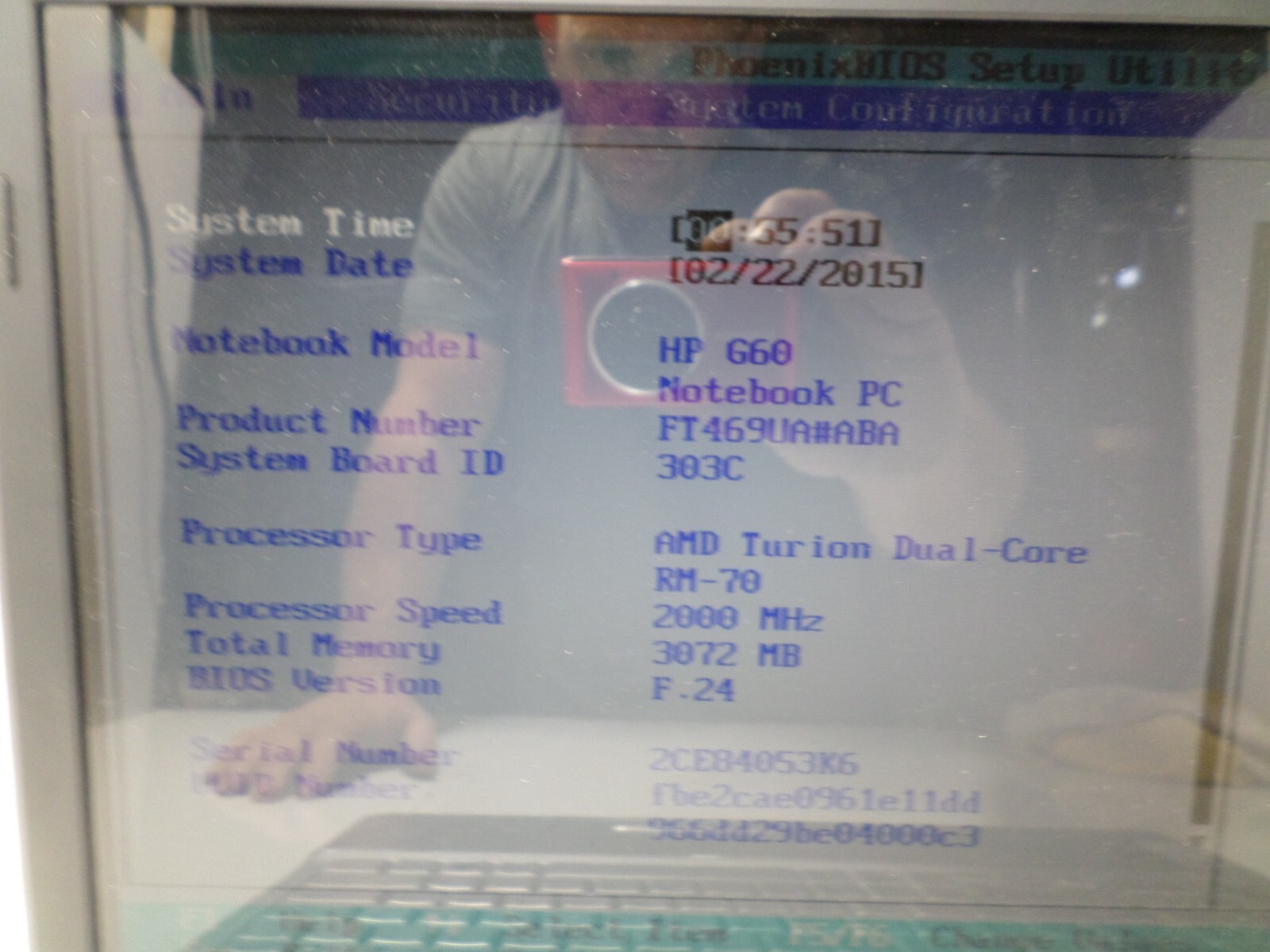 HP G60 16″ Laptop AMD Turion Dual Core RM70 @2.0Ghz, 3GB, 320GB