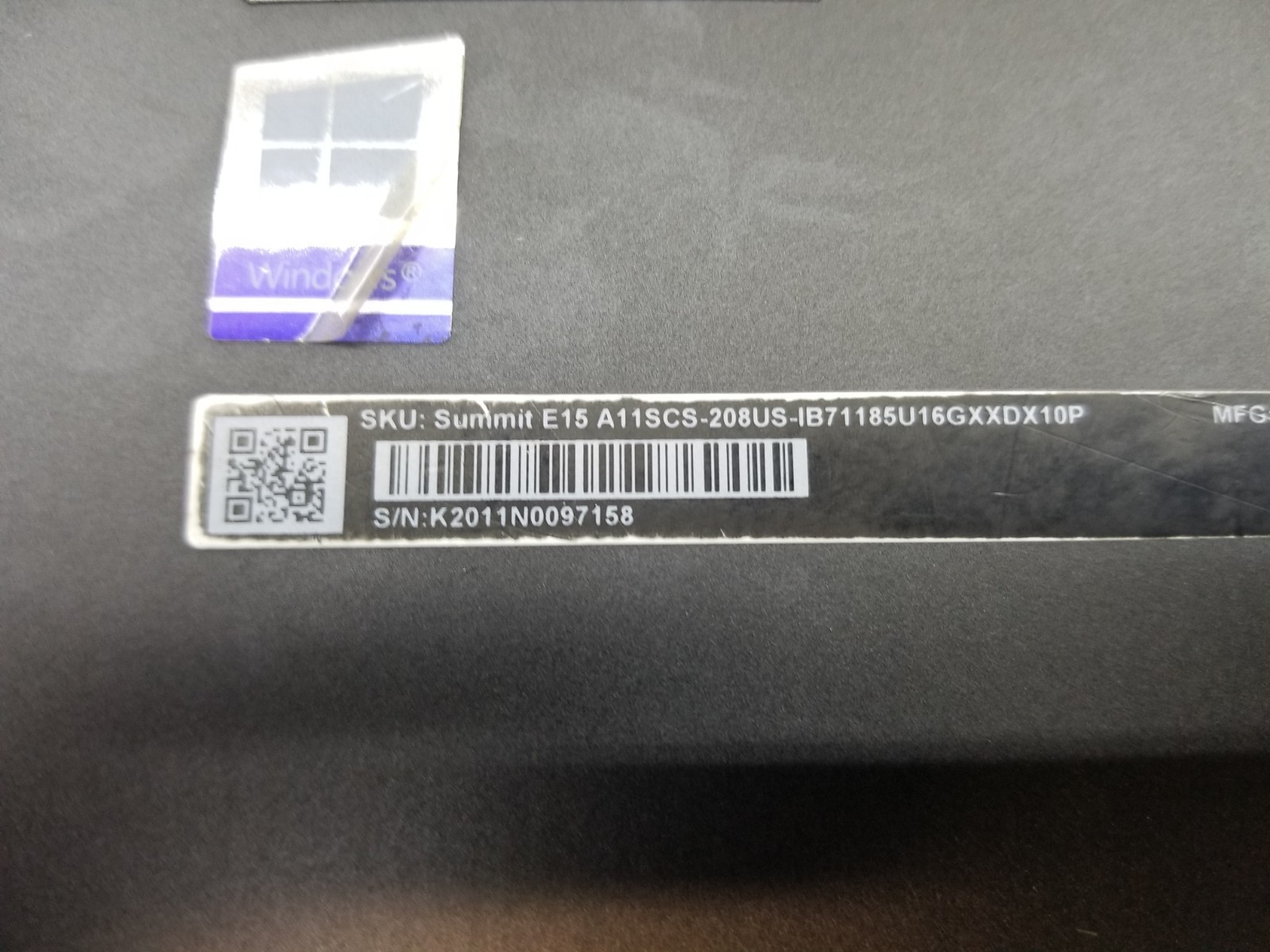 AS-IS MSI Summit E15 i7-1185G7 3.0GHz 16GB RAM 512GB NVMe NVIDIA GTX Win11P READ