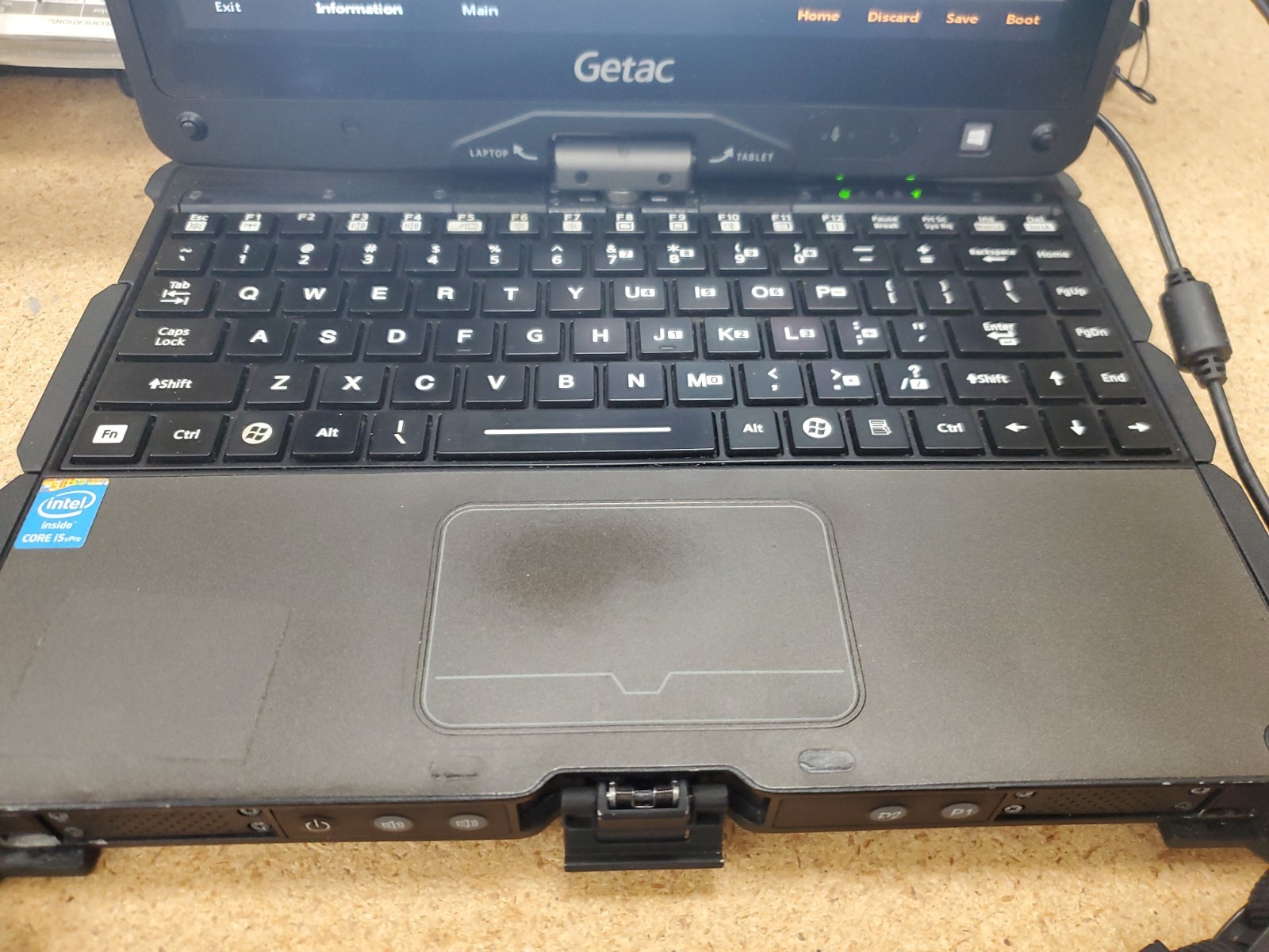 GETAC V110 Laptop Tablet Touch Screen i5-4300U 1.90GHz 8gB No HDD 9392hrs