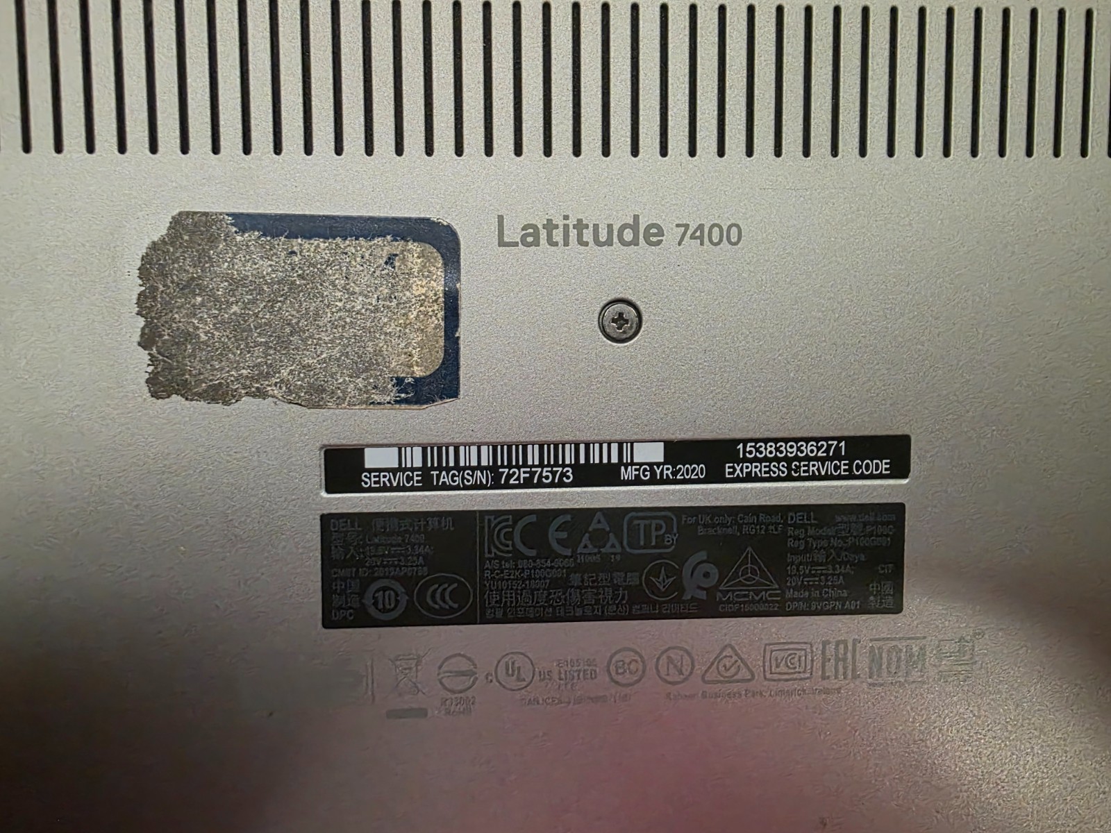 Dell Latitude 7400 14.0″ i5-8365U @ 16GB RAM 256GB SSD TOUCH LAPTOP (SILVER)