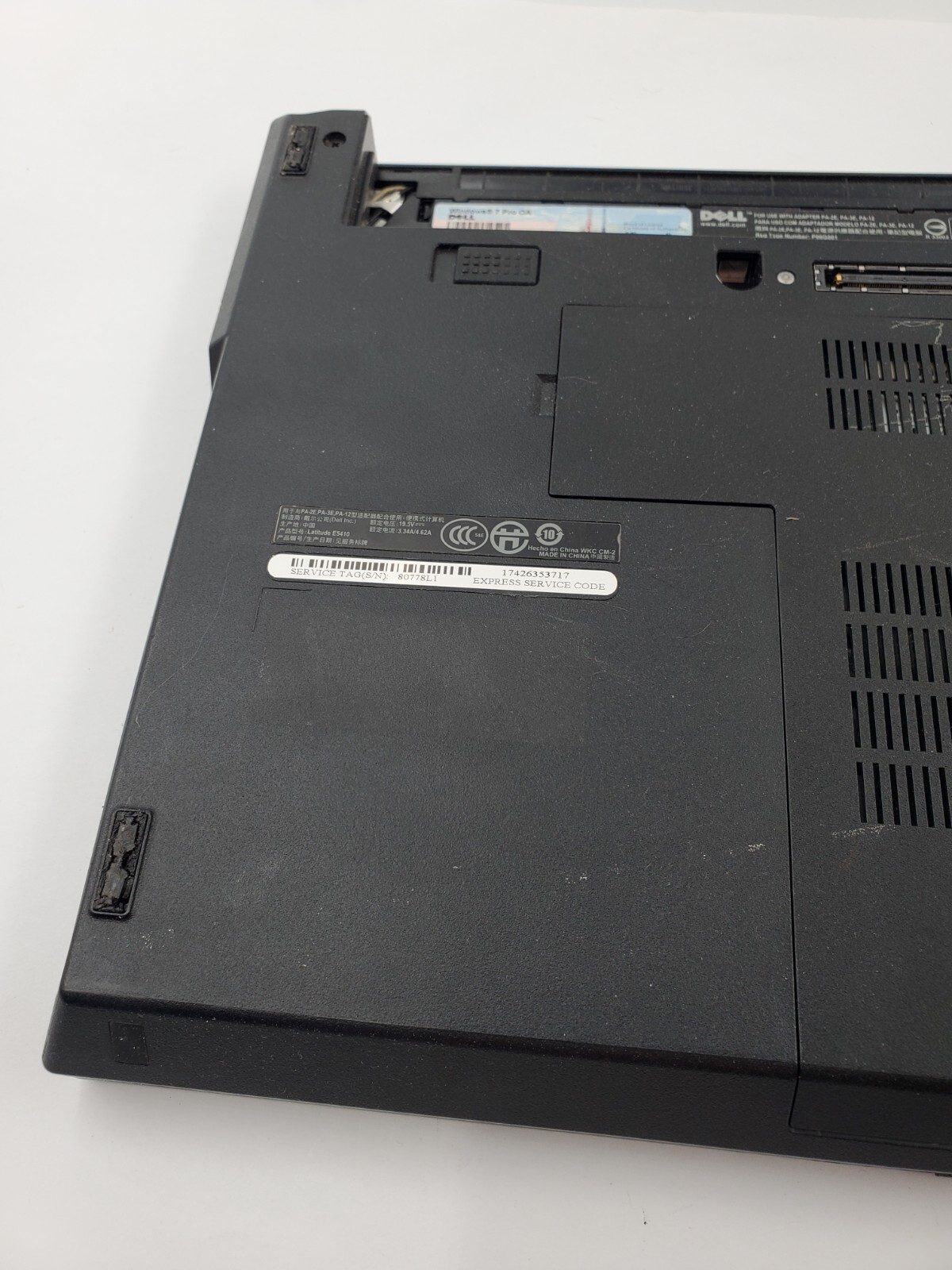 Dell Latitude E5410 14″ Missing HDD Laptop Incomplete For Parts or Repair Only