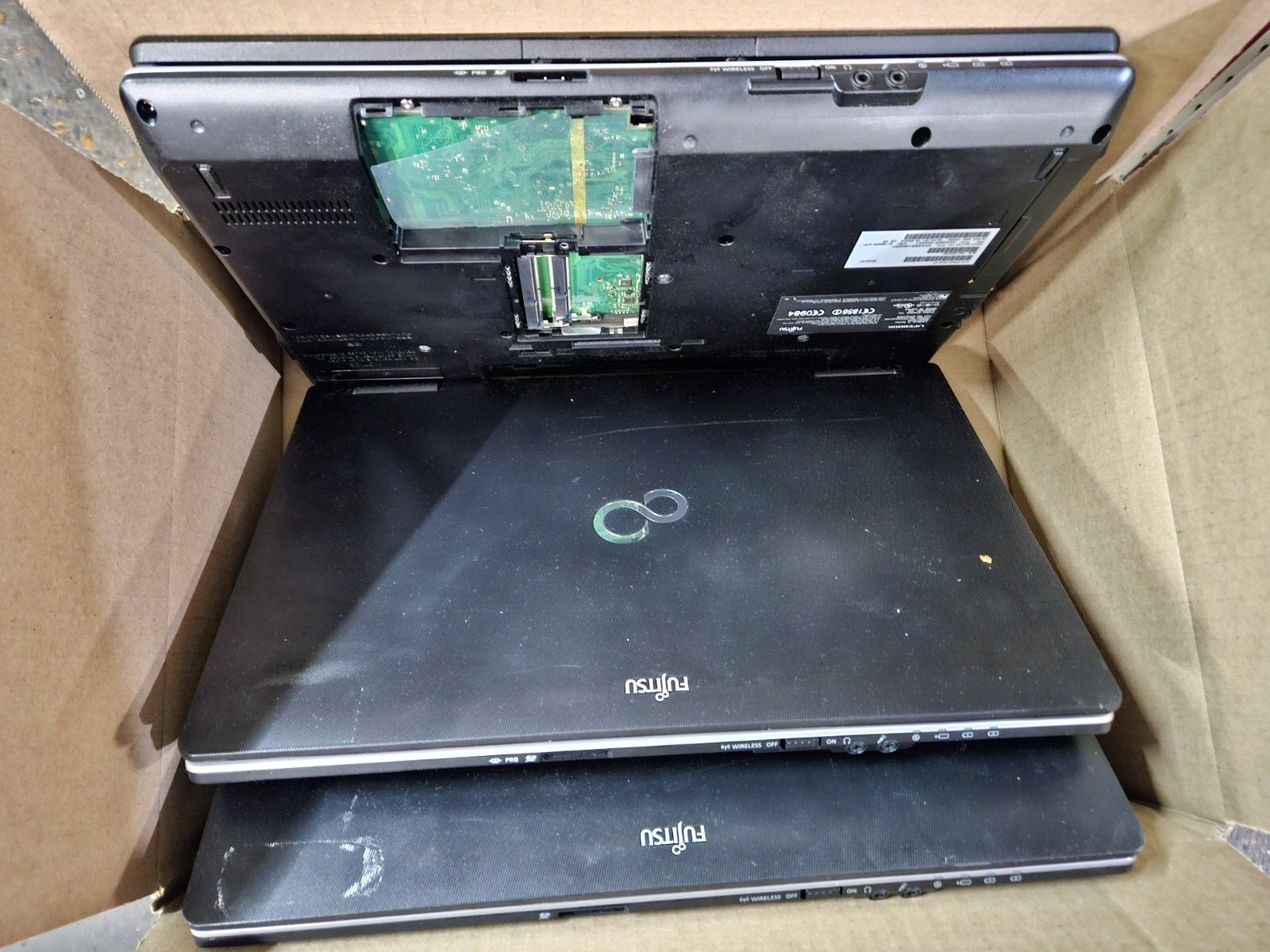Lot of 3 Fujitsu LifeBook E751 Laptops Intel Core i5 2nd/3rd Gen No Ram/HDD/Batt