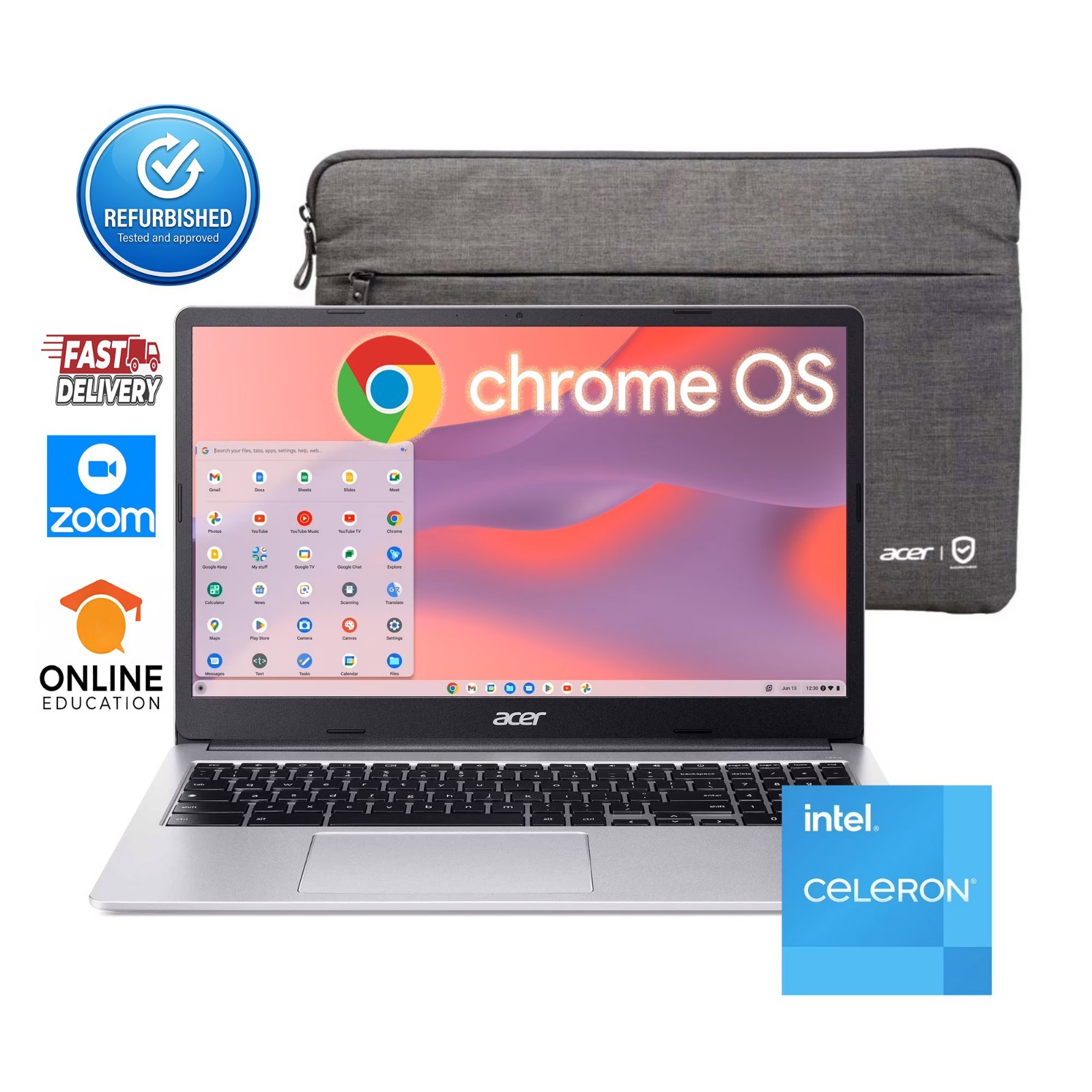 Acer 15.6″ Chromebook FHD Celeron N4500 4GB 64GB UHD✅Professional Refurbished