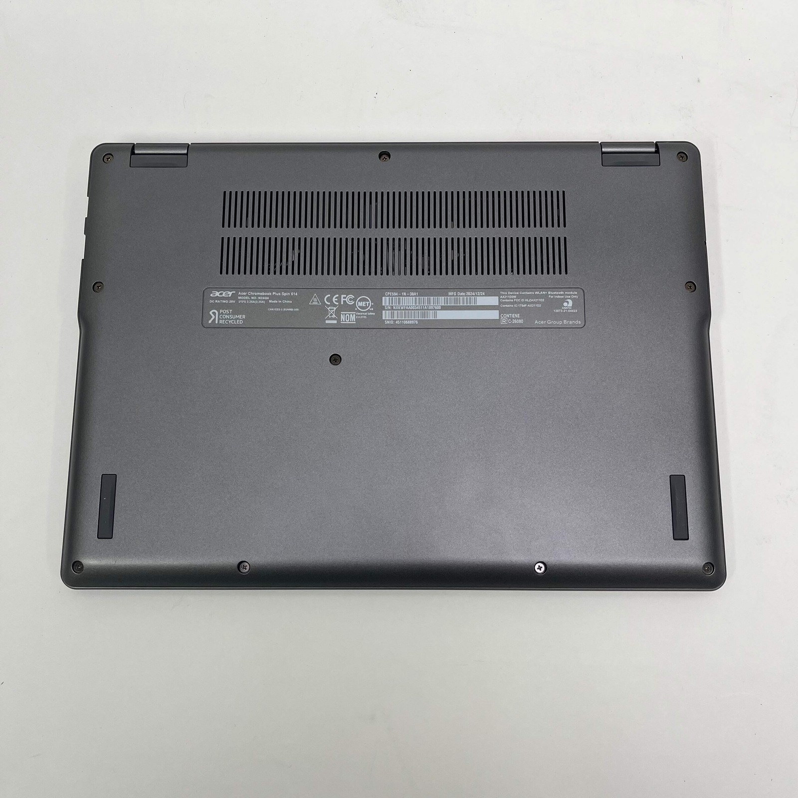 Acer Chromebook Plus Spin 514 N24Q4 14″ Core 3 100U 16GB RAM 128GB SSD