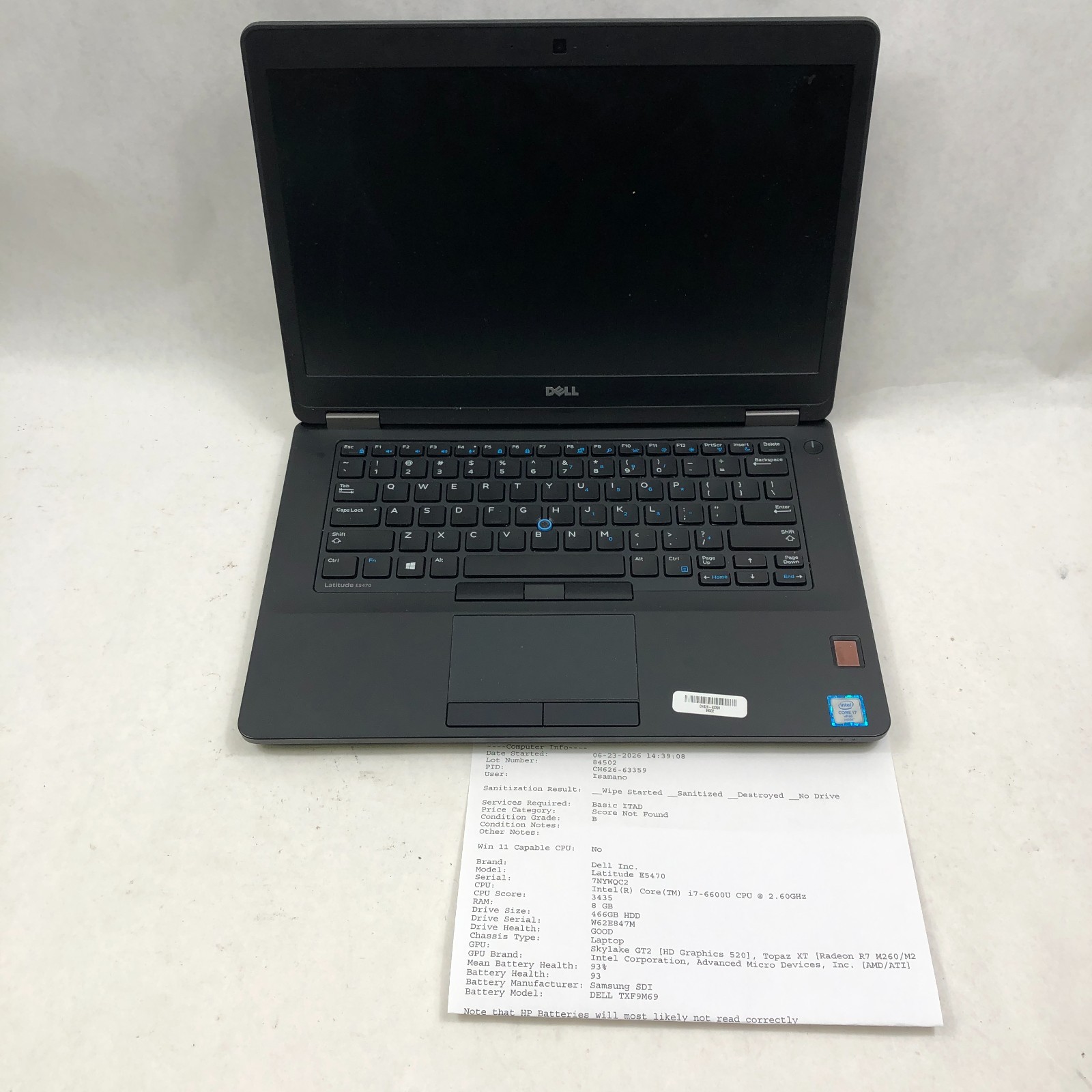 Lot of 8 Dell Latitude Laptops Mixed Models i5/i7 6th-7th 5480/7480/E5570/E5470