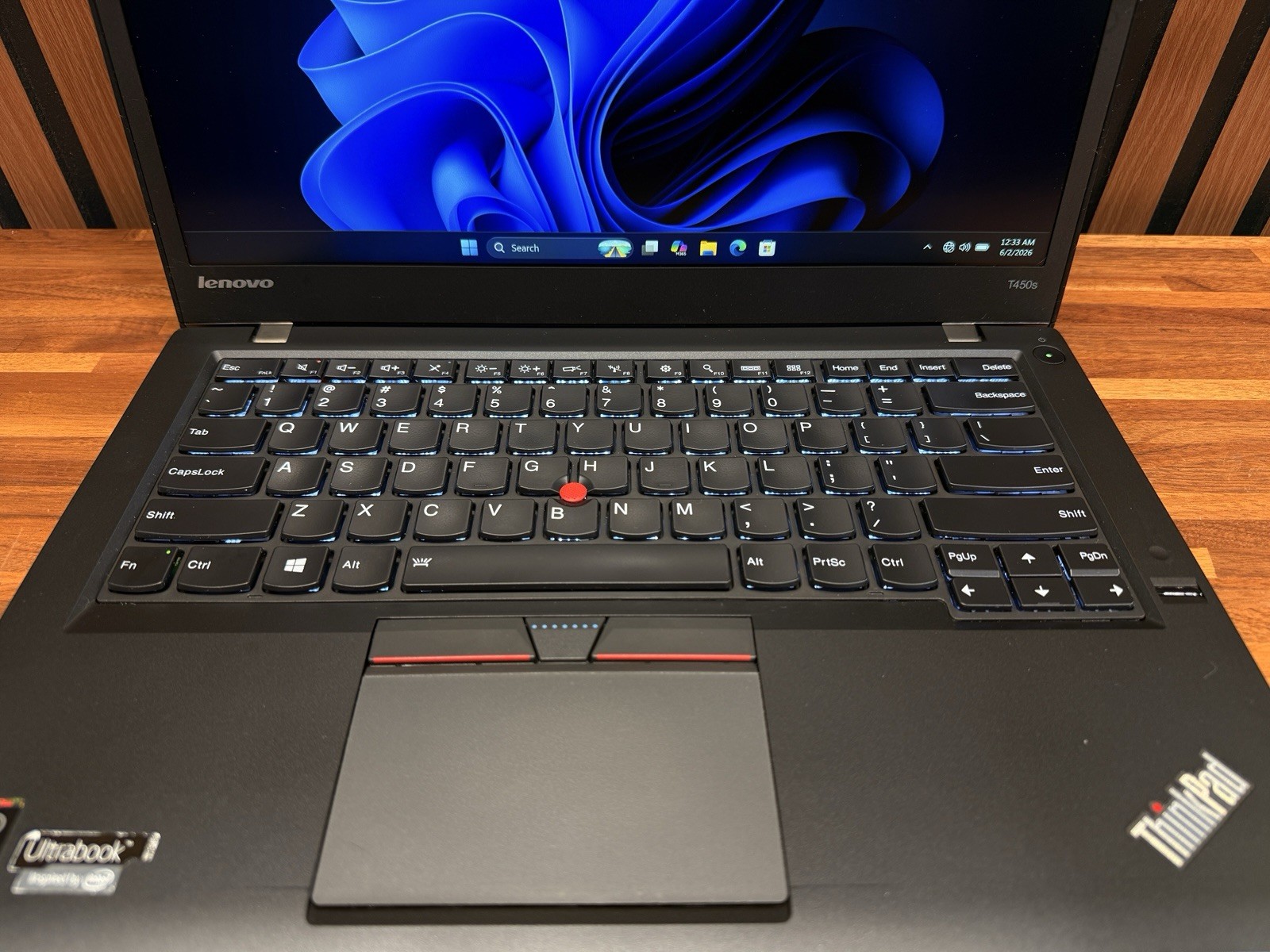 Lenovo ThinkPad T450s – i7-5600U, 8GB RAM, 180GB Intel SSD, Windows 11 Pro