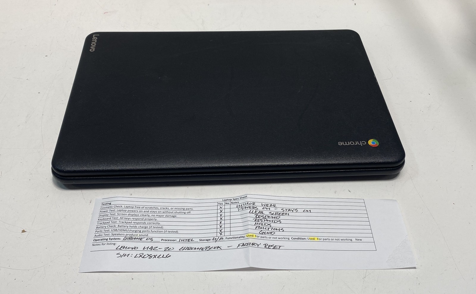 Lenovo N42-20 Chromebook 14″ Intel Processor Chrome OS Tested Factory Reset