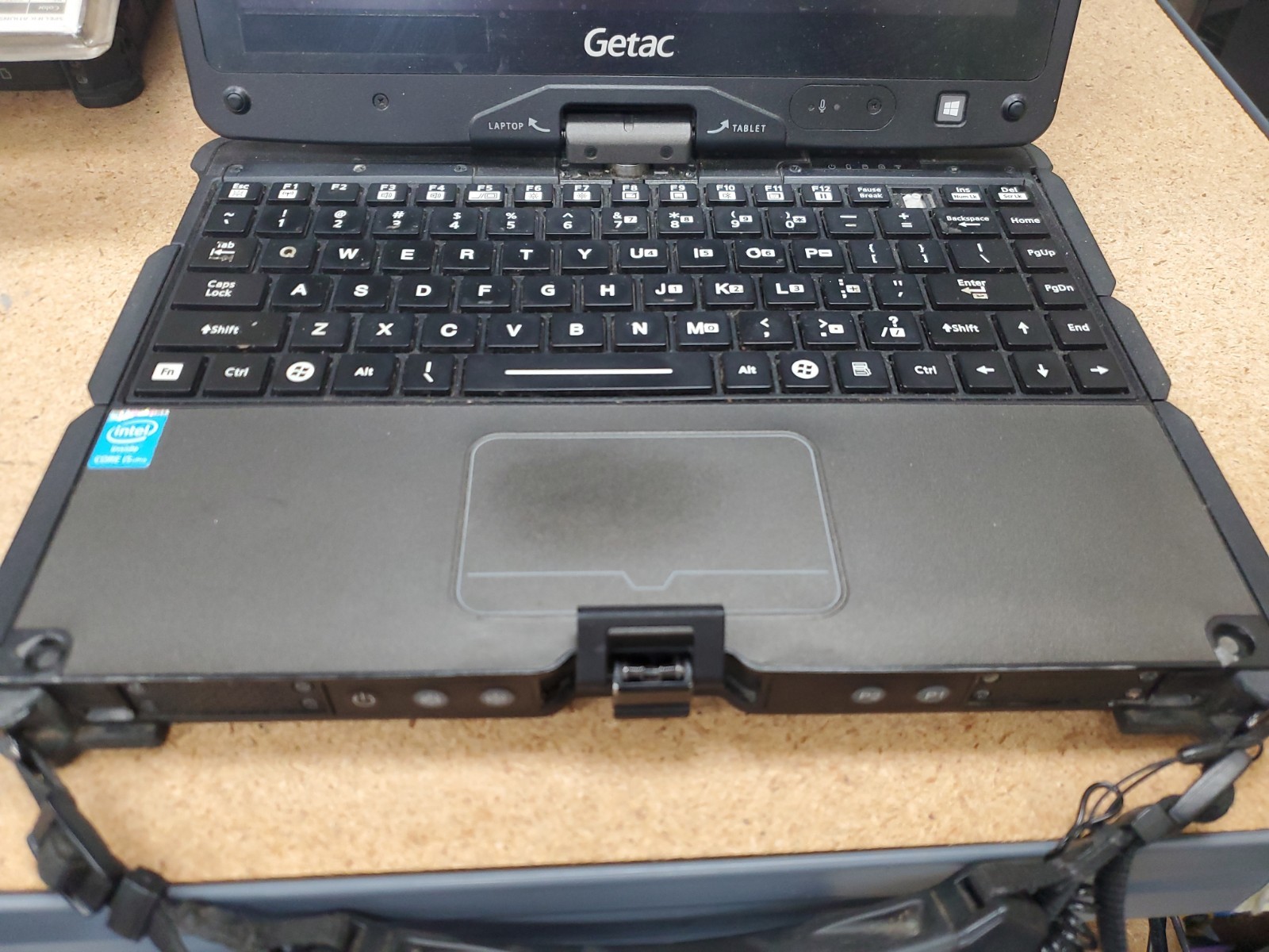 GETAC V110 Laptop Tablet Touch Screen i5-4300U 1.90GHz 8gB No HDD 9990hrs