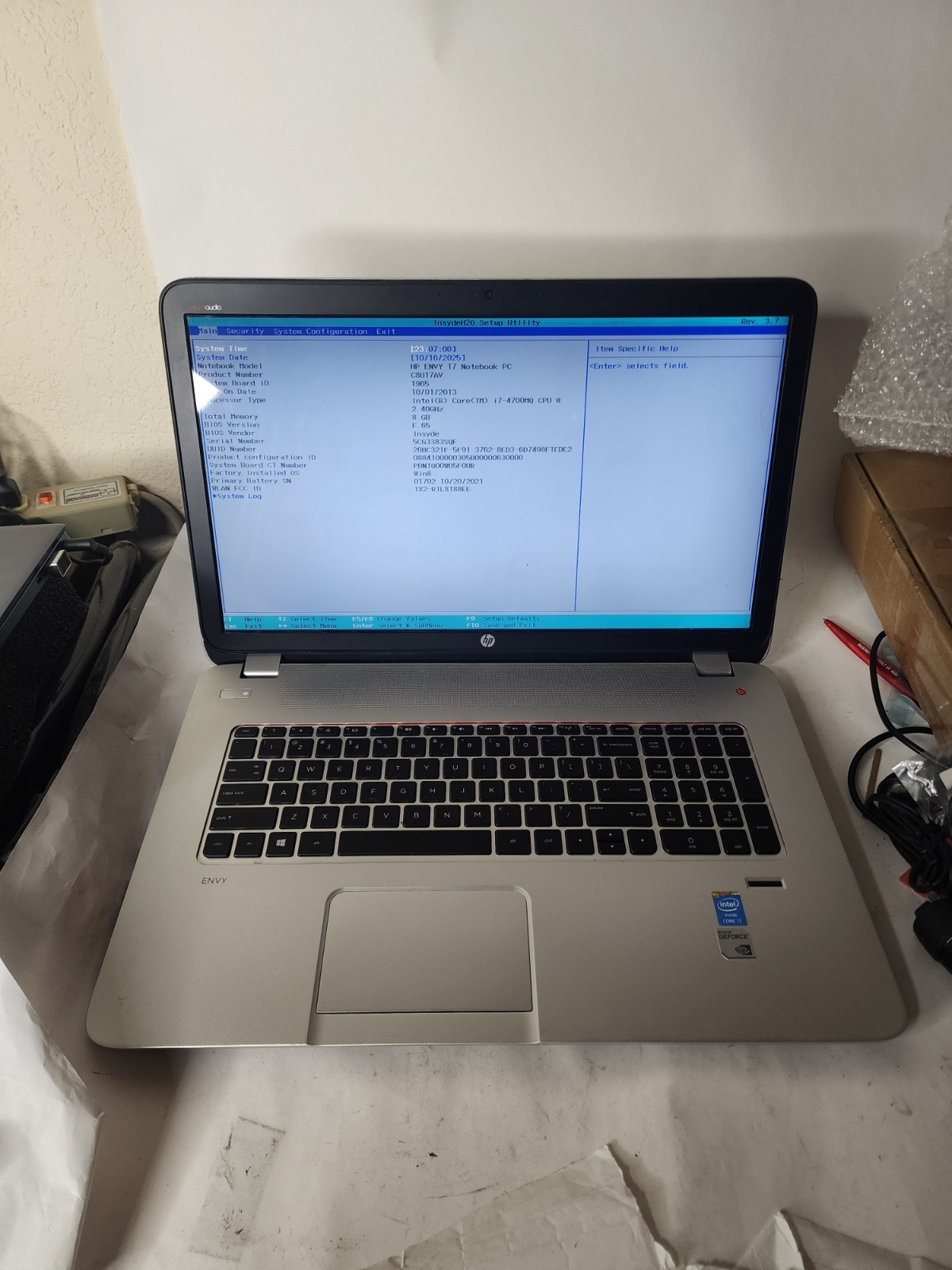 HP 17t-j000 Gaming Laptop 17.3″ i7-4700MQ CPU 8GB RAM READ