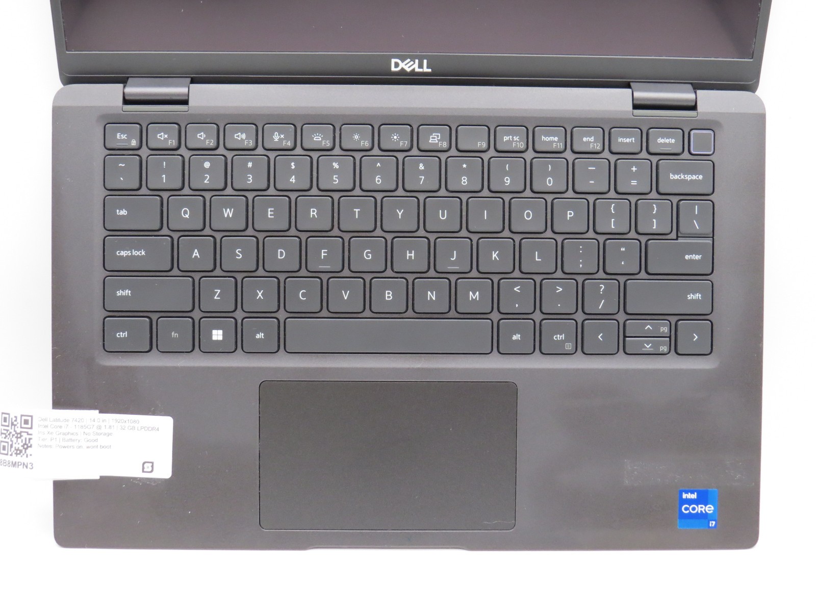 Dell Latitude 7420 i7-1185G7 @ 1.81GHz 32GB DDR4 14″ No HDD/OS/AC *REPAIR*